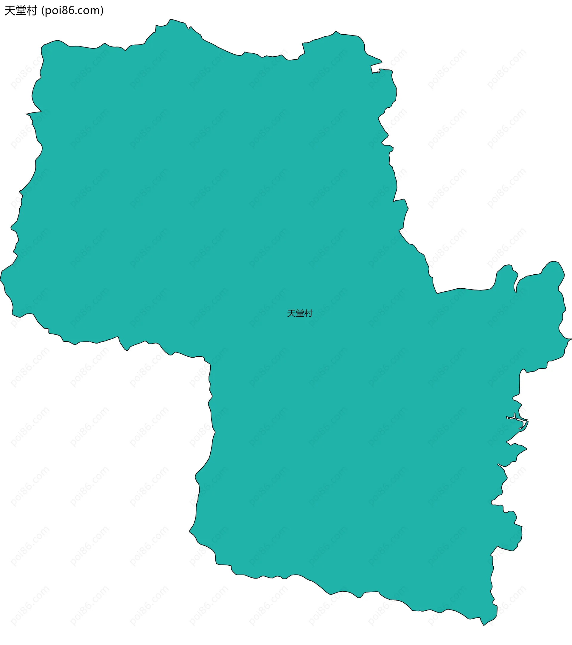 天堂村边界地图