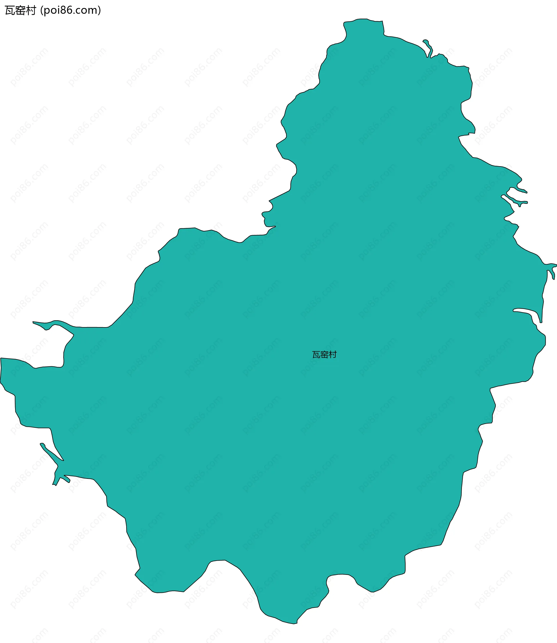 瓦窑村边界地图