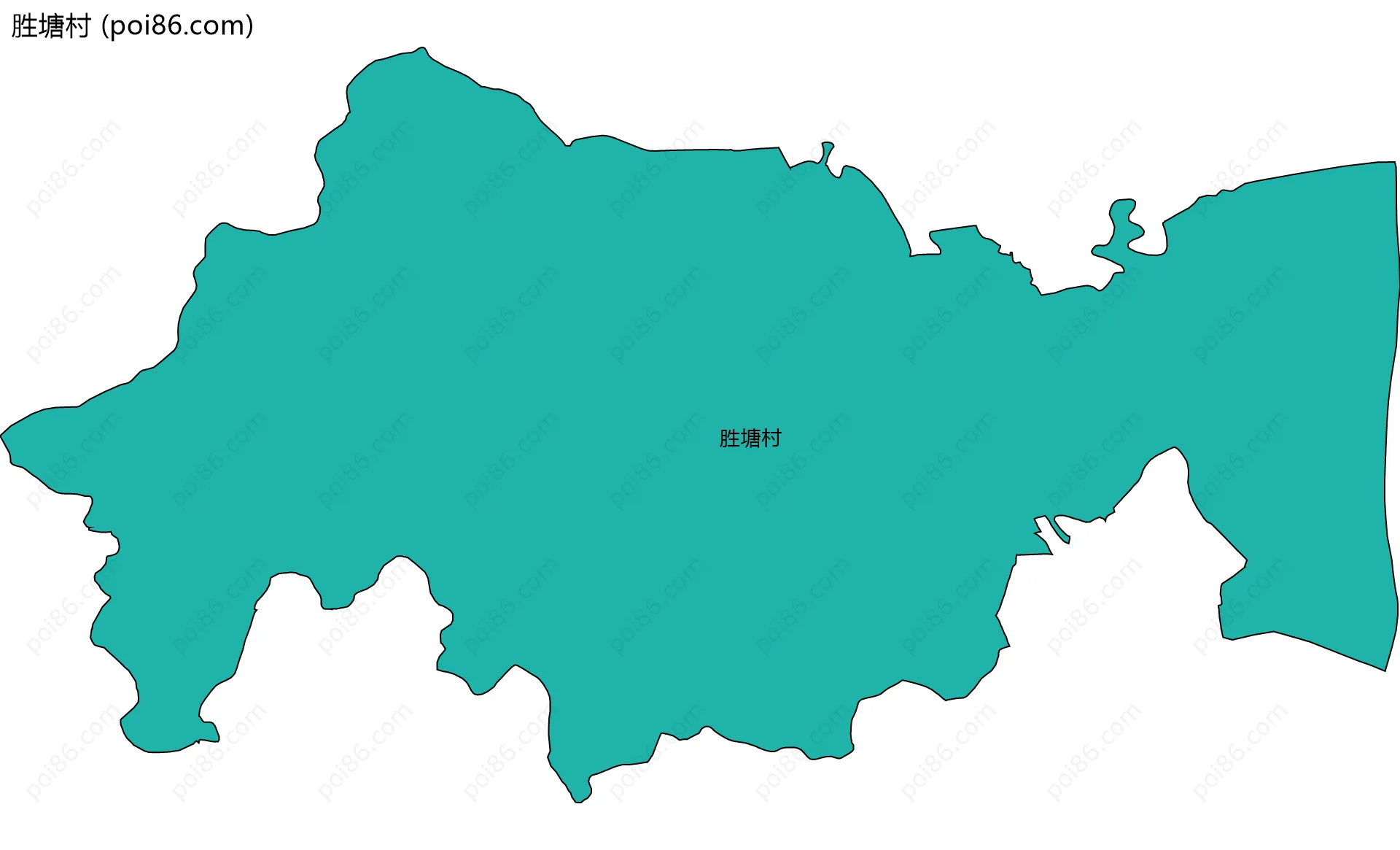 胜塘村边界地图