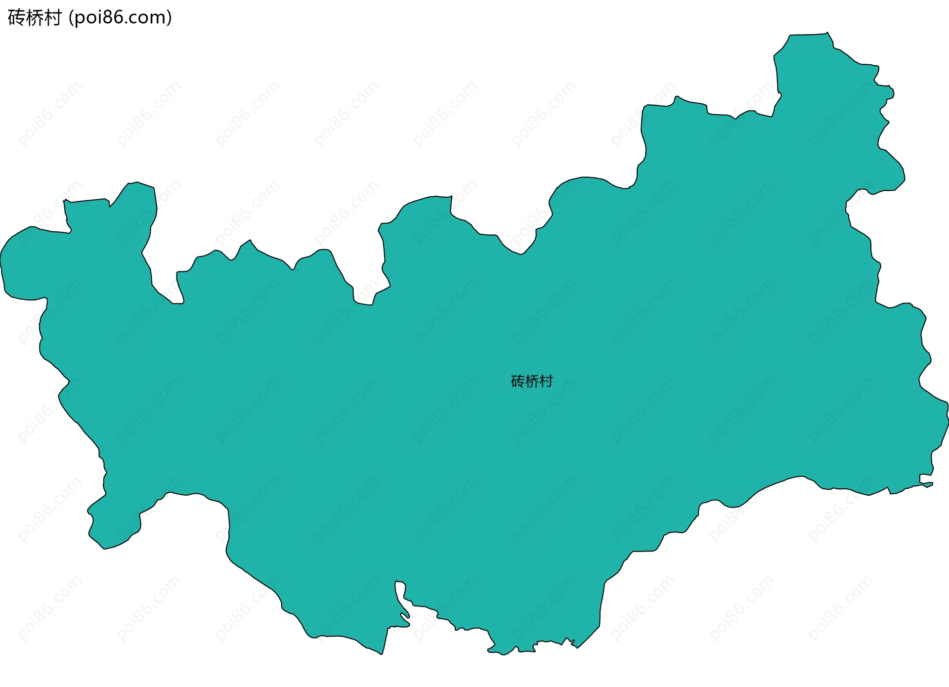 砖桥村边界地图