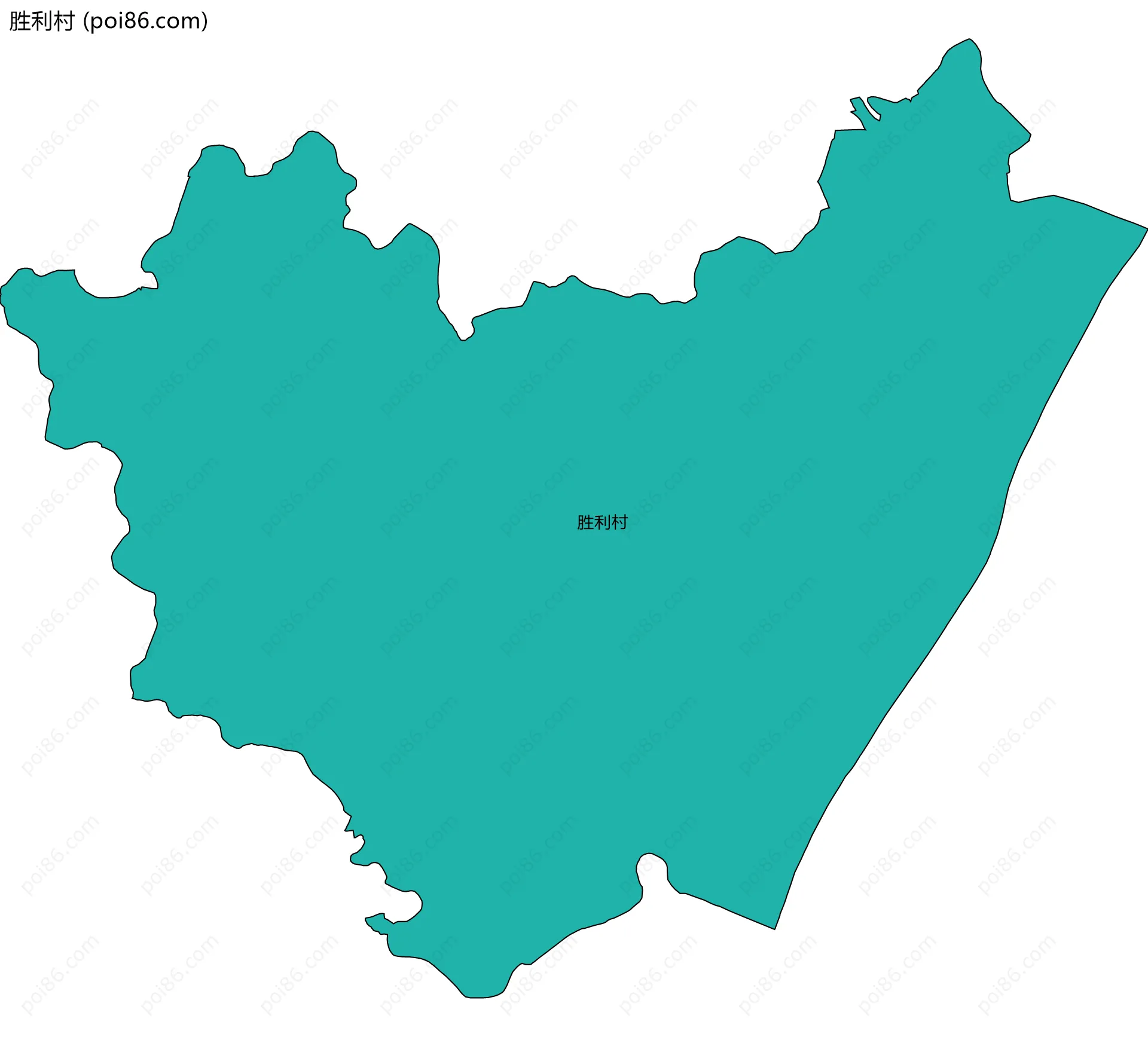 胜利村边界地图