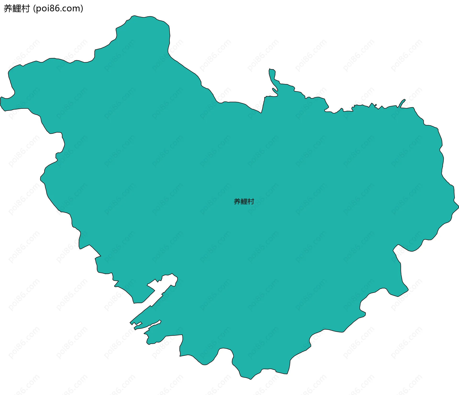 养鲤村边界地图