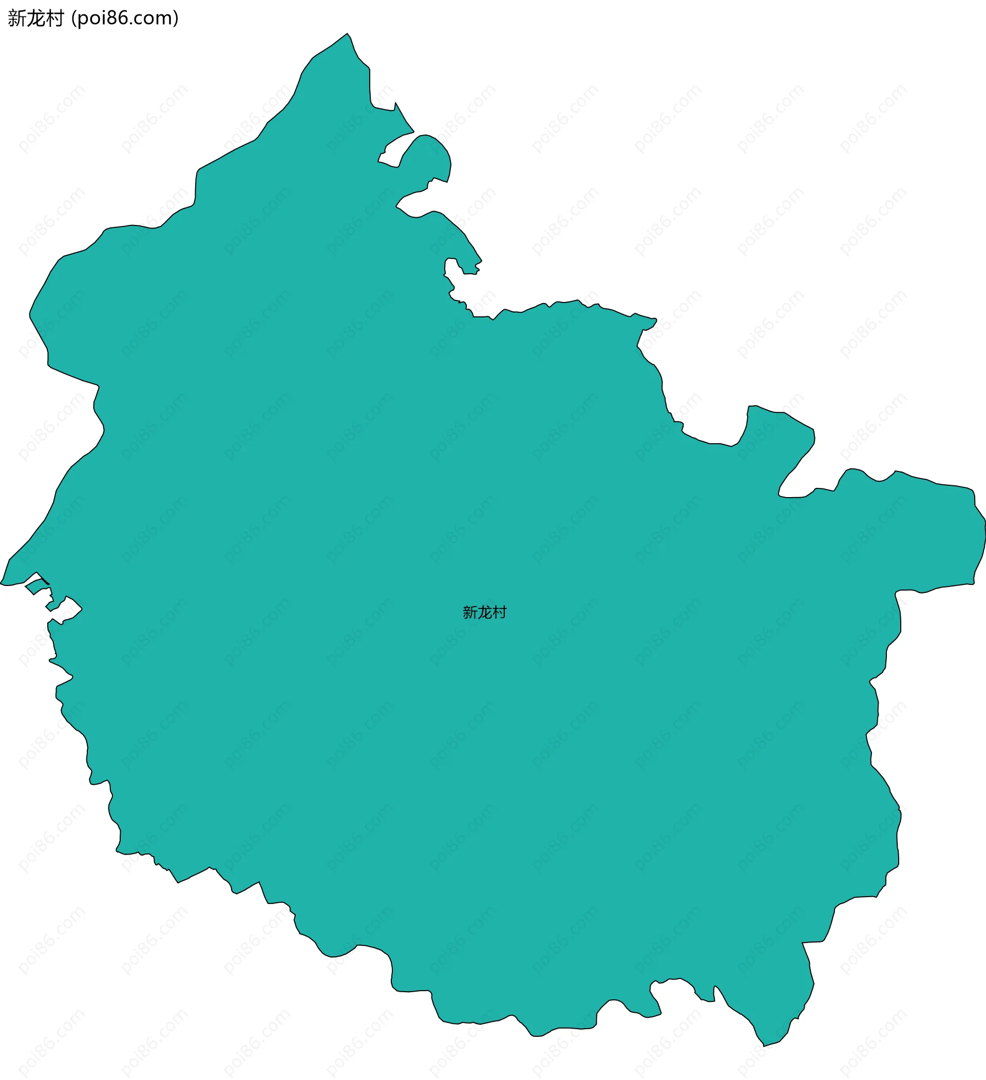 新龙村边界地图