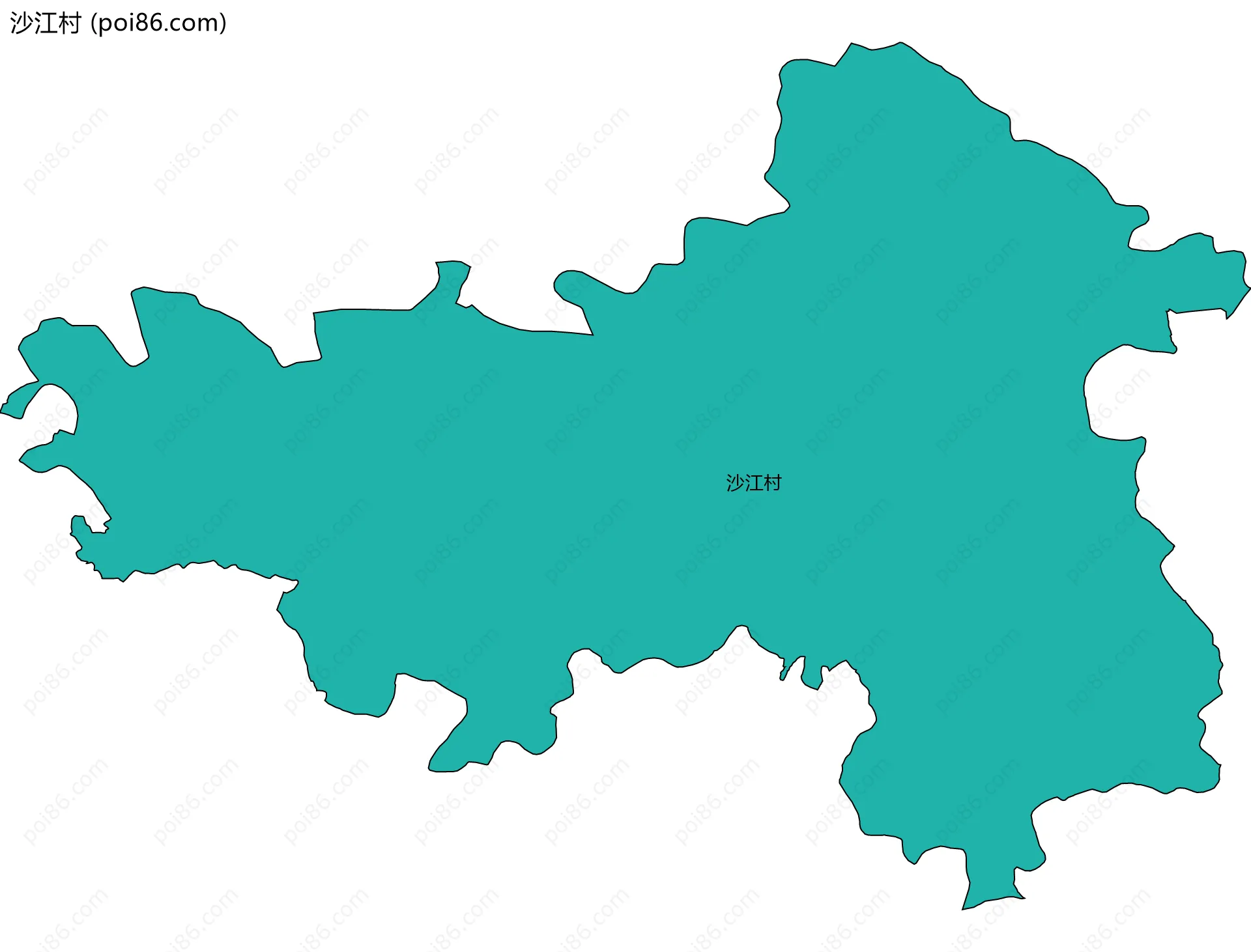 沙江村边界地图