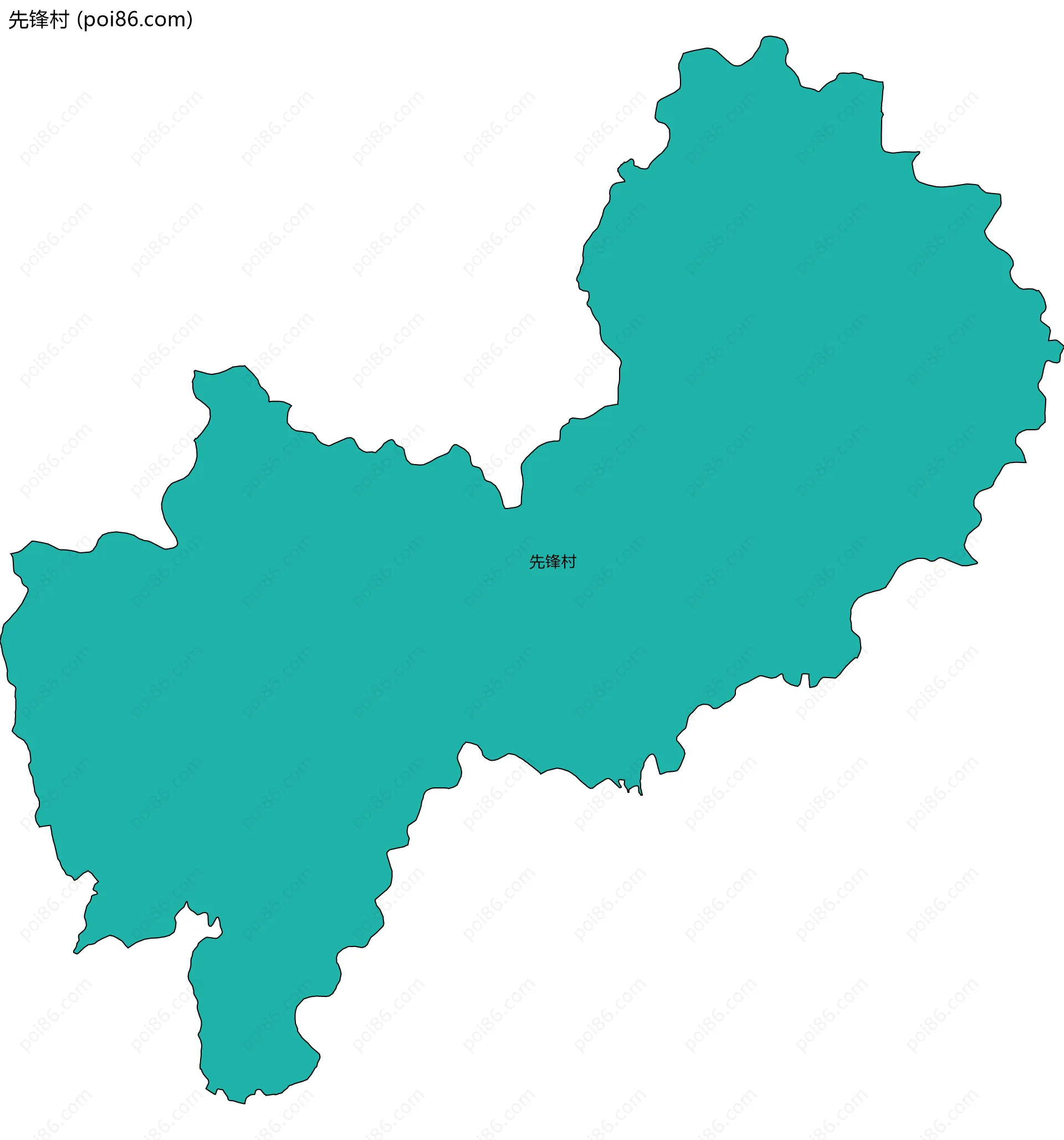 先锋村边界地图