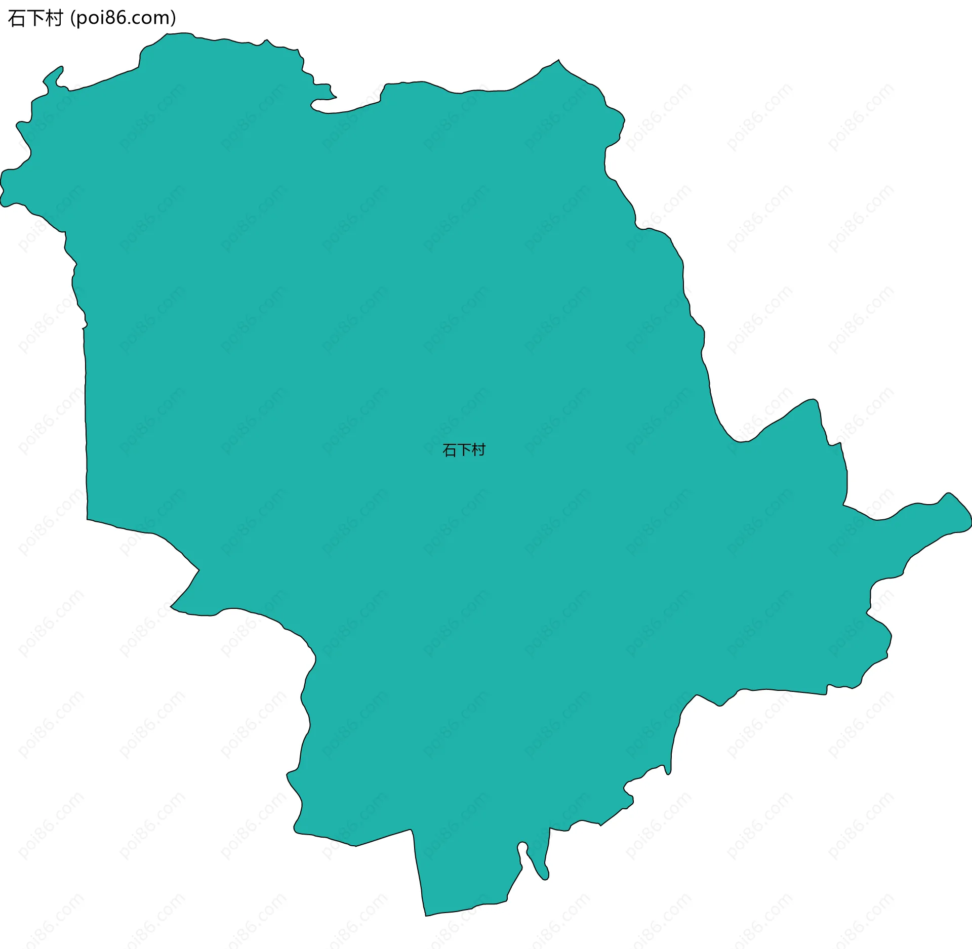 石下村边界地图