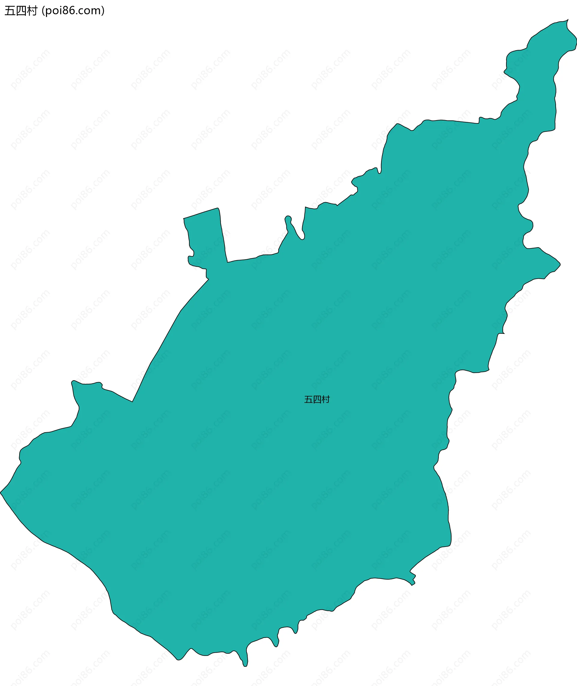 五四村边界地图