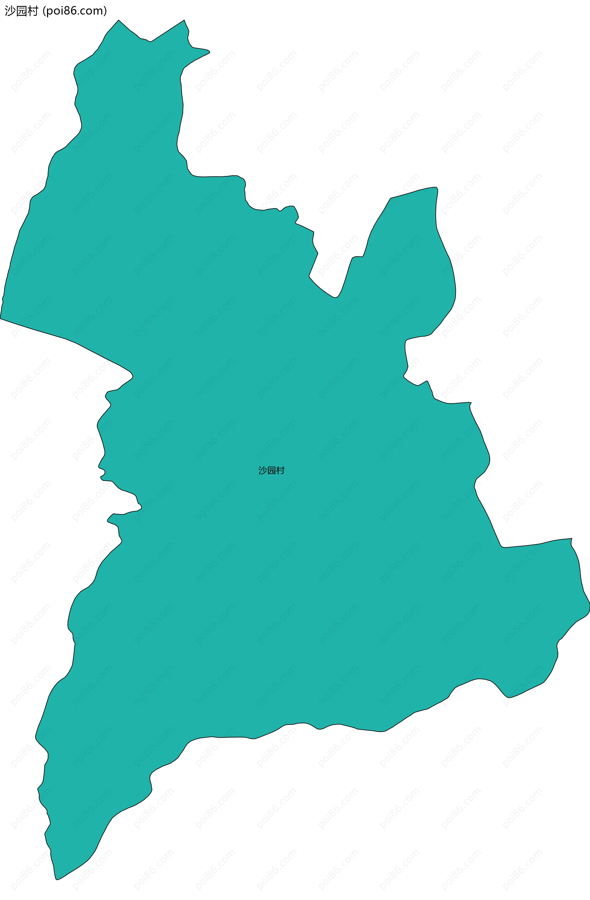 沙园村边界地图