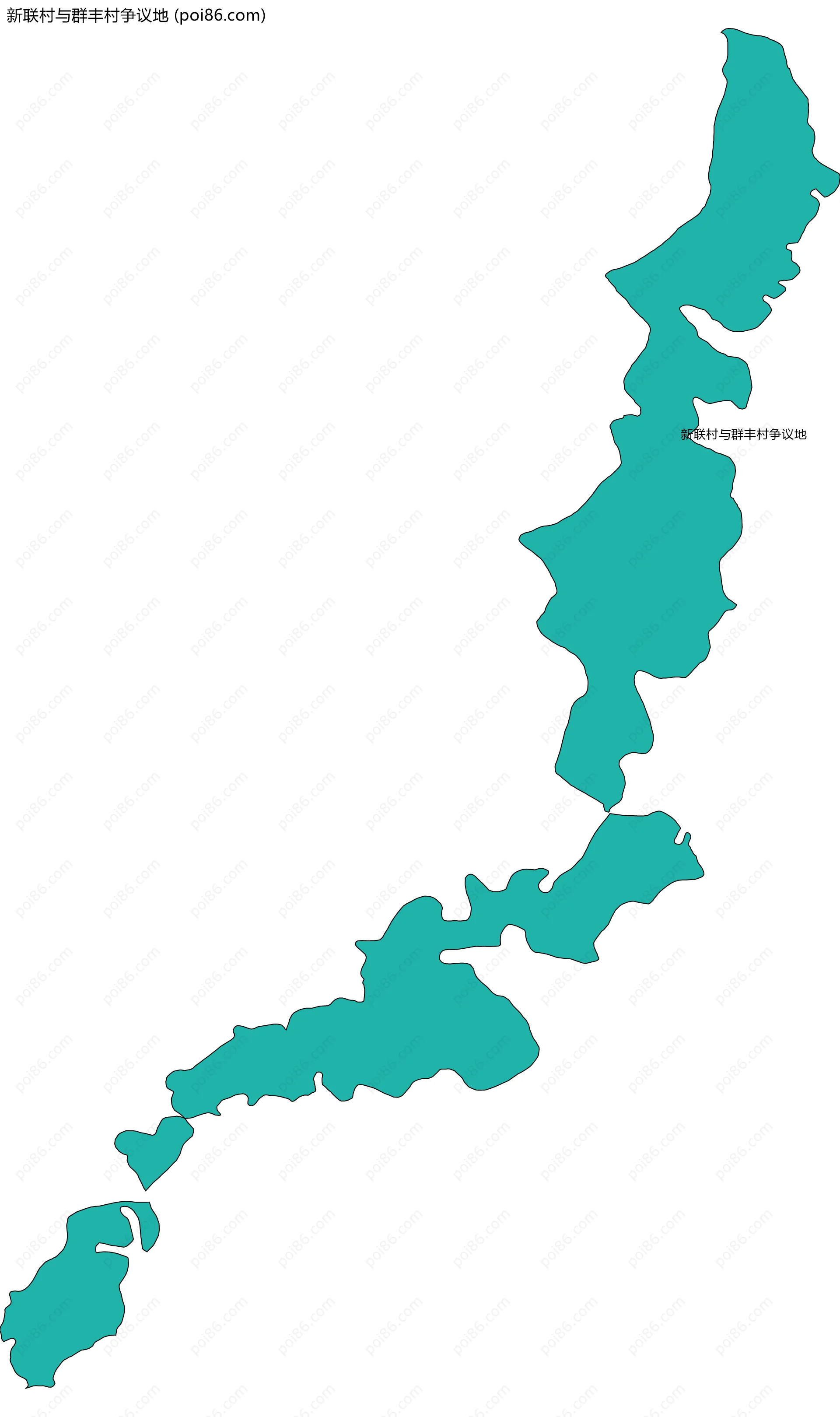 新联村与群丰村争议地边界地图