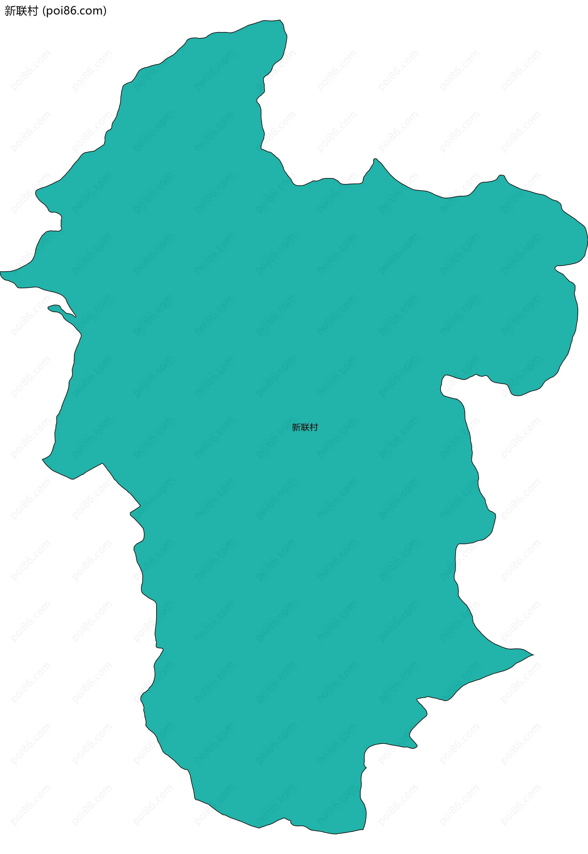 新联村边界地图