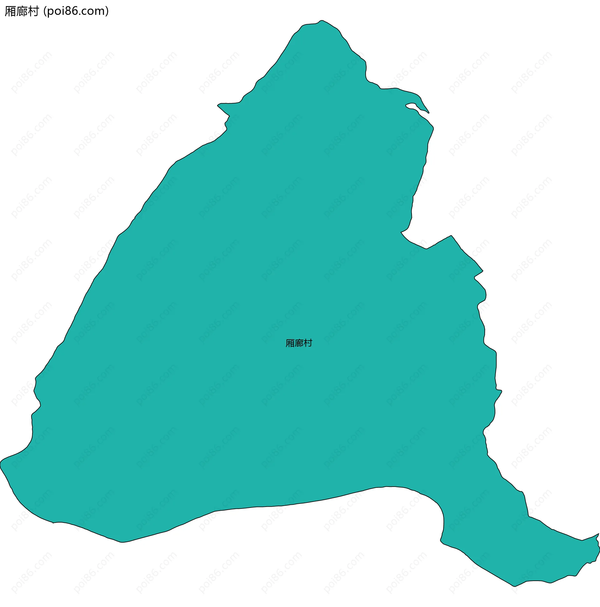 厢廊村边界地图