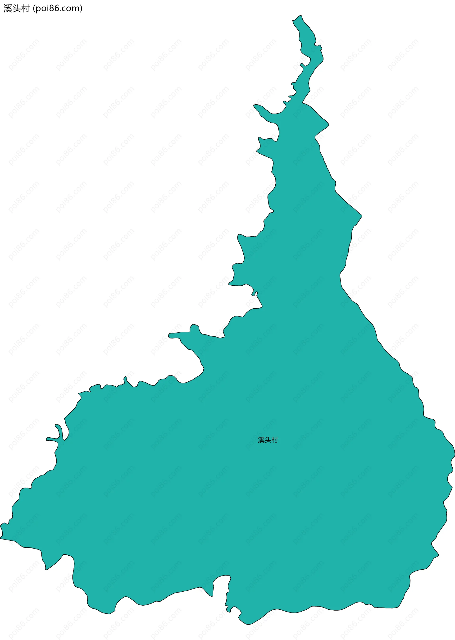 溪头村边界地图