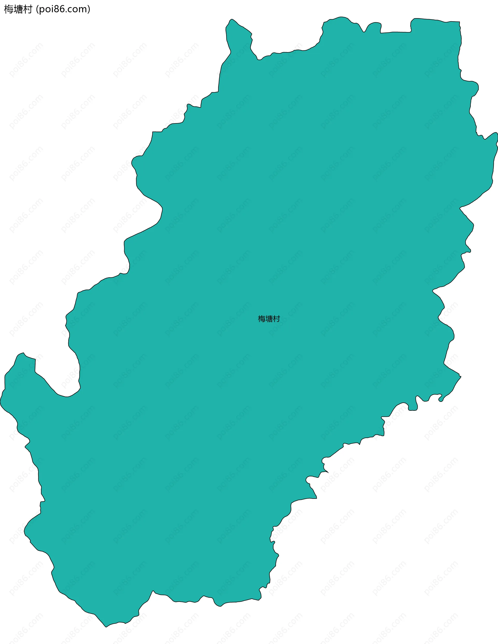 梅塘村边界地图