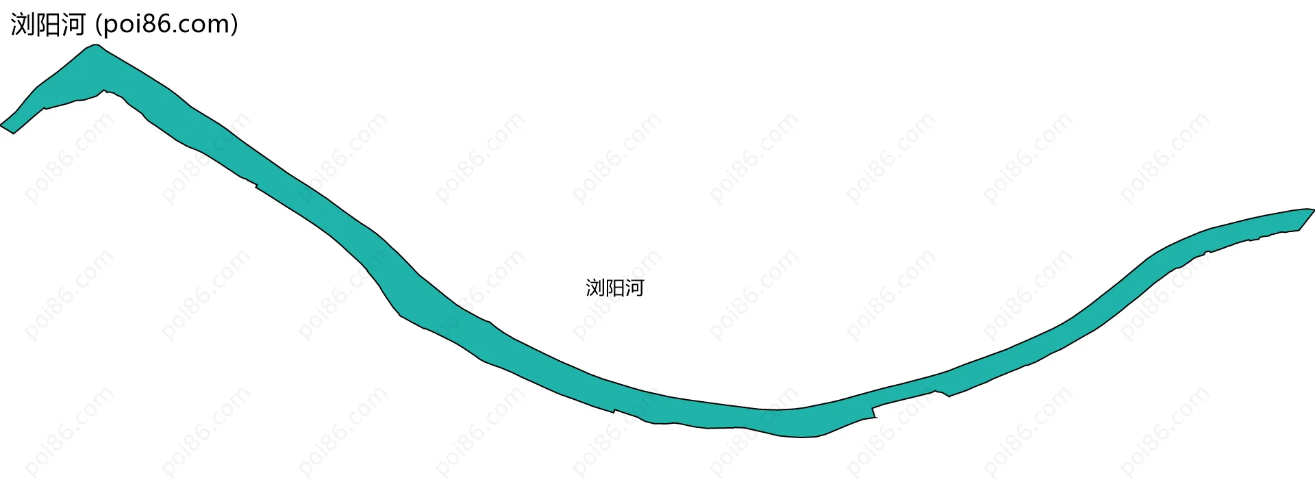 浏阳河边界地图