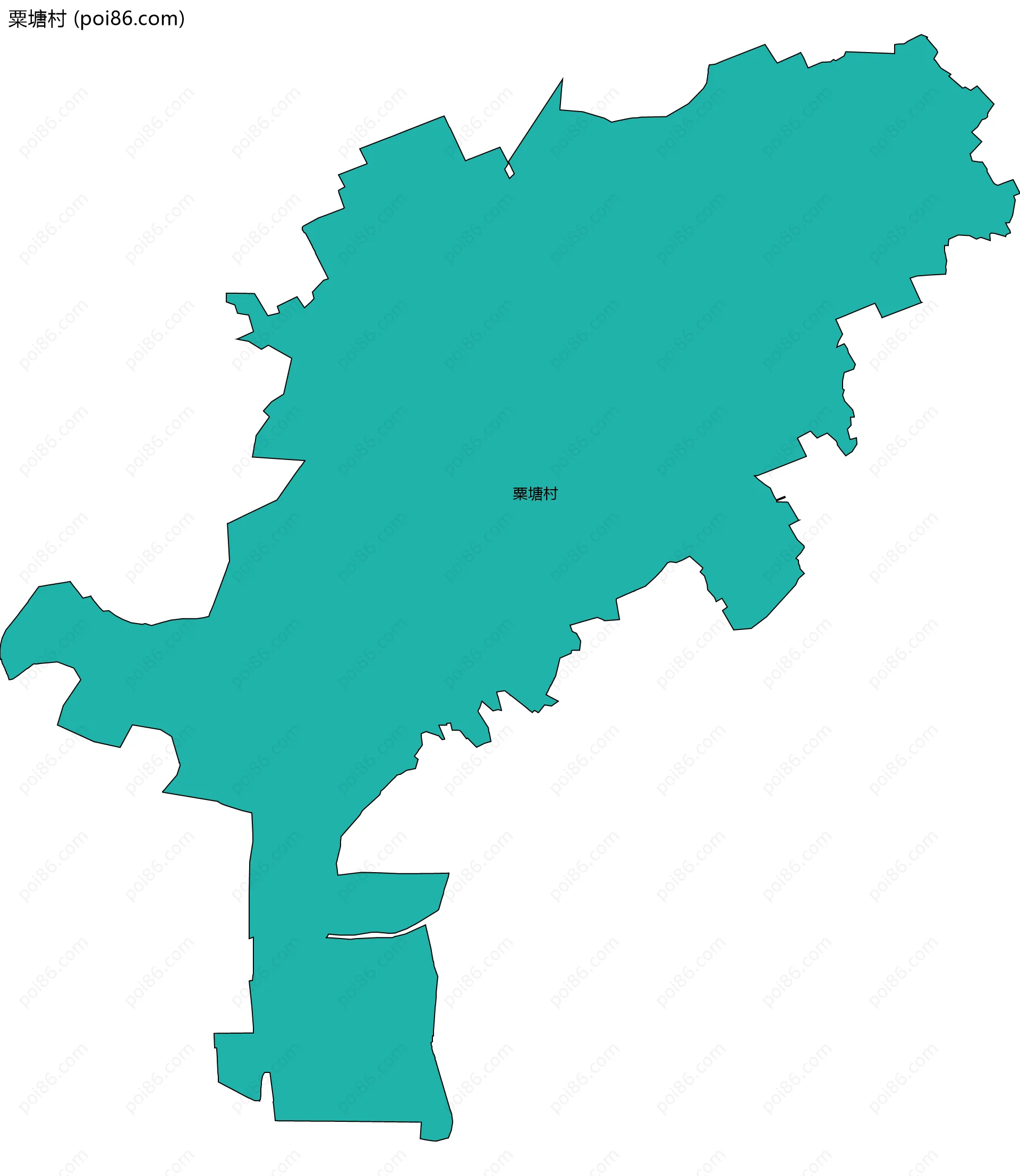 粟塘村边界地图