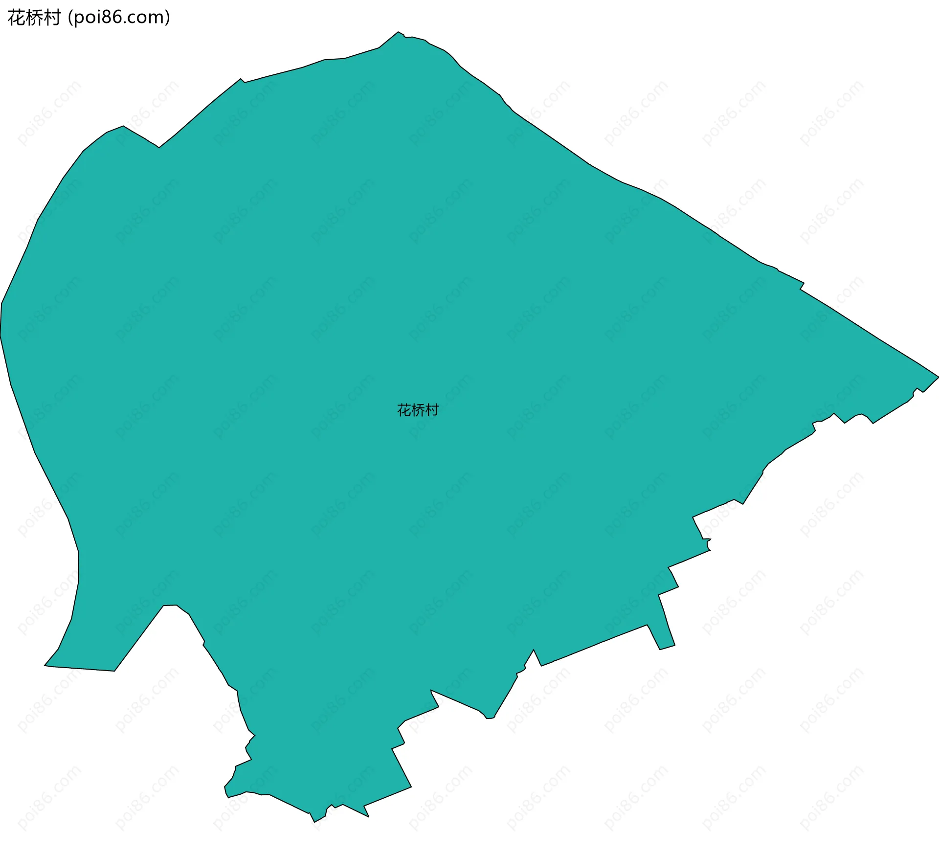 花桥村边界地图