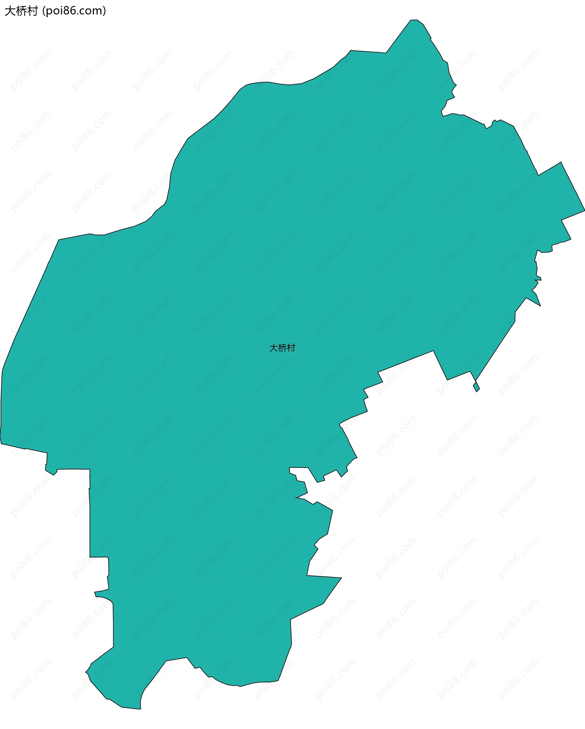 大桥村边界地图