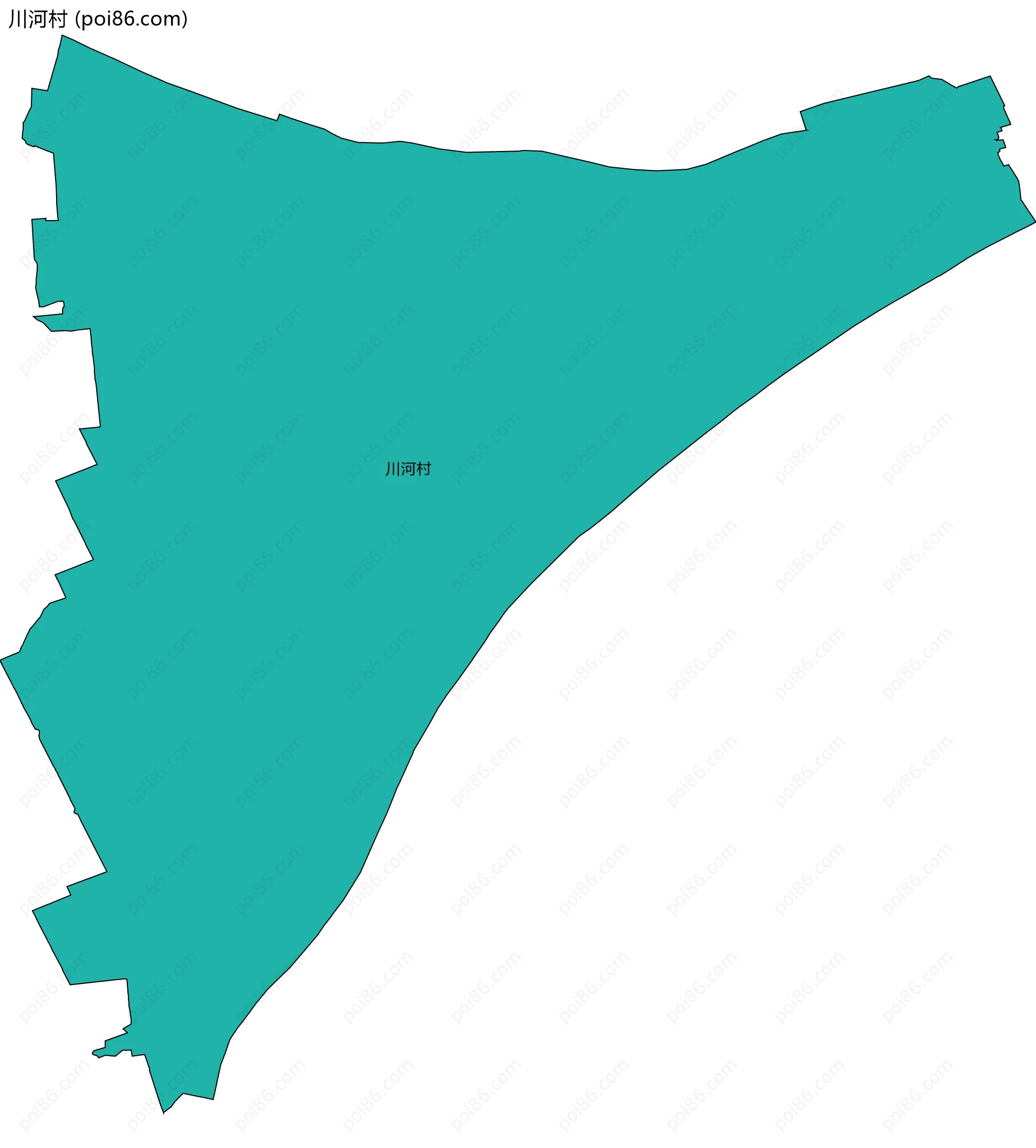 川河村边界地图