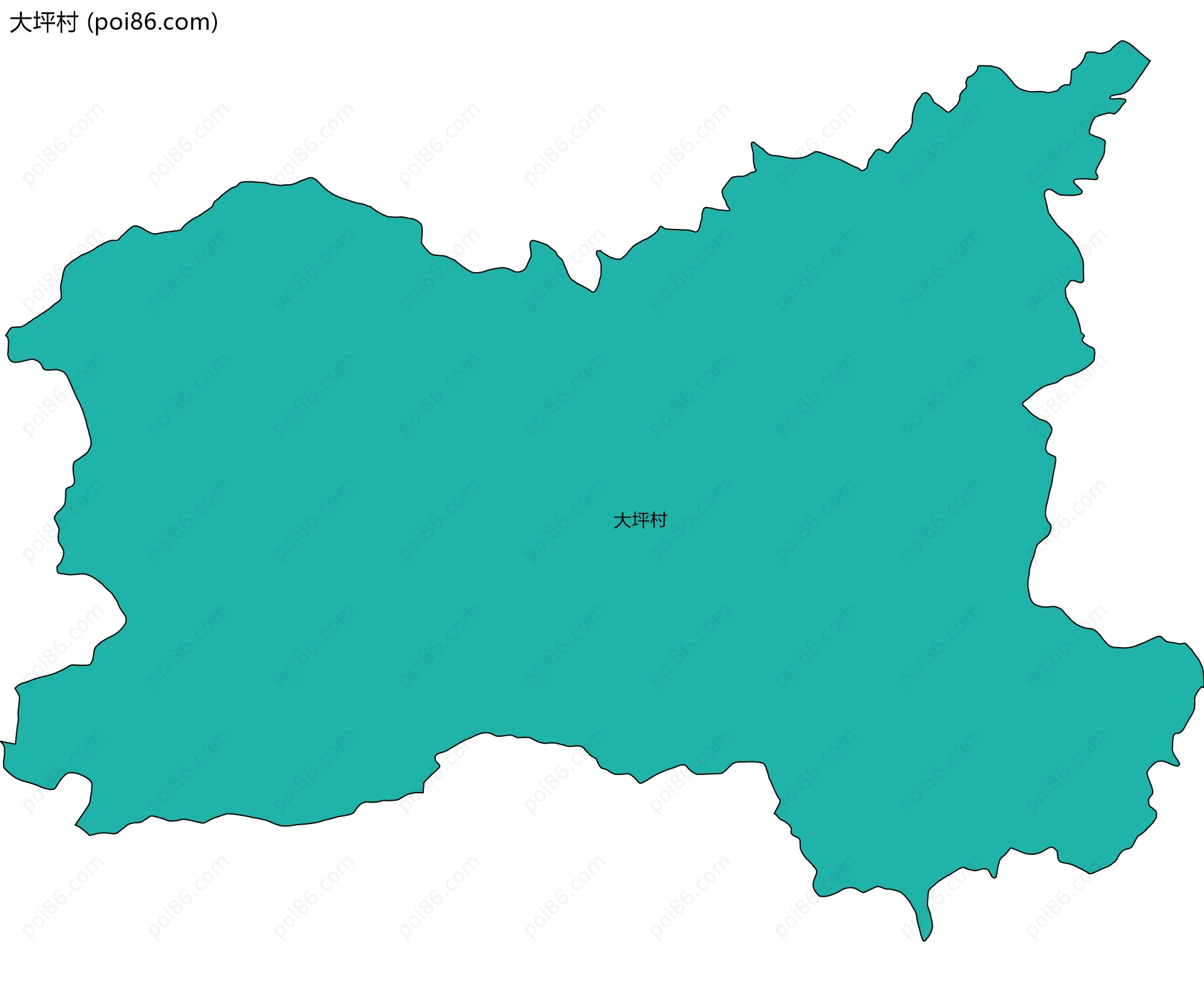 大坪村边界地图