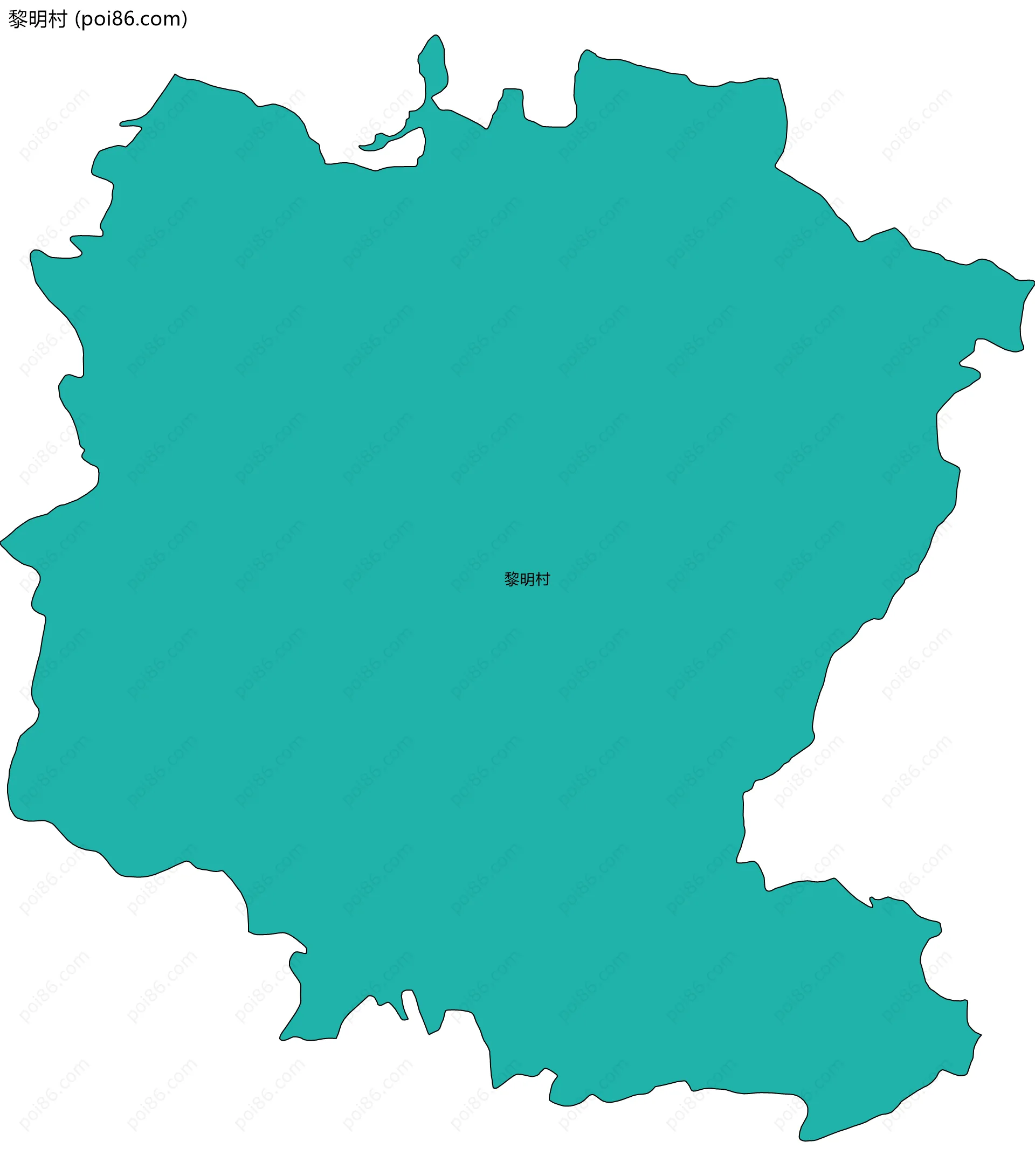 黎明村边界地图
