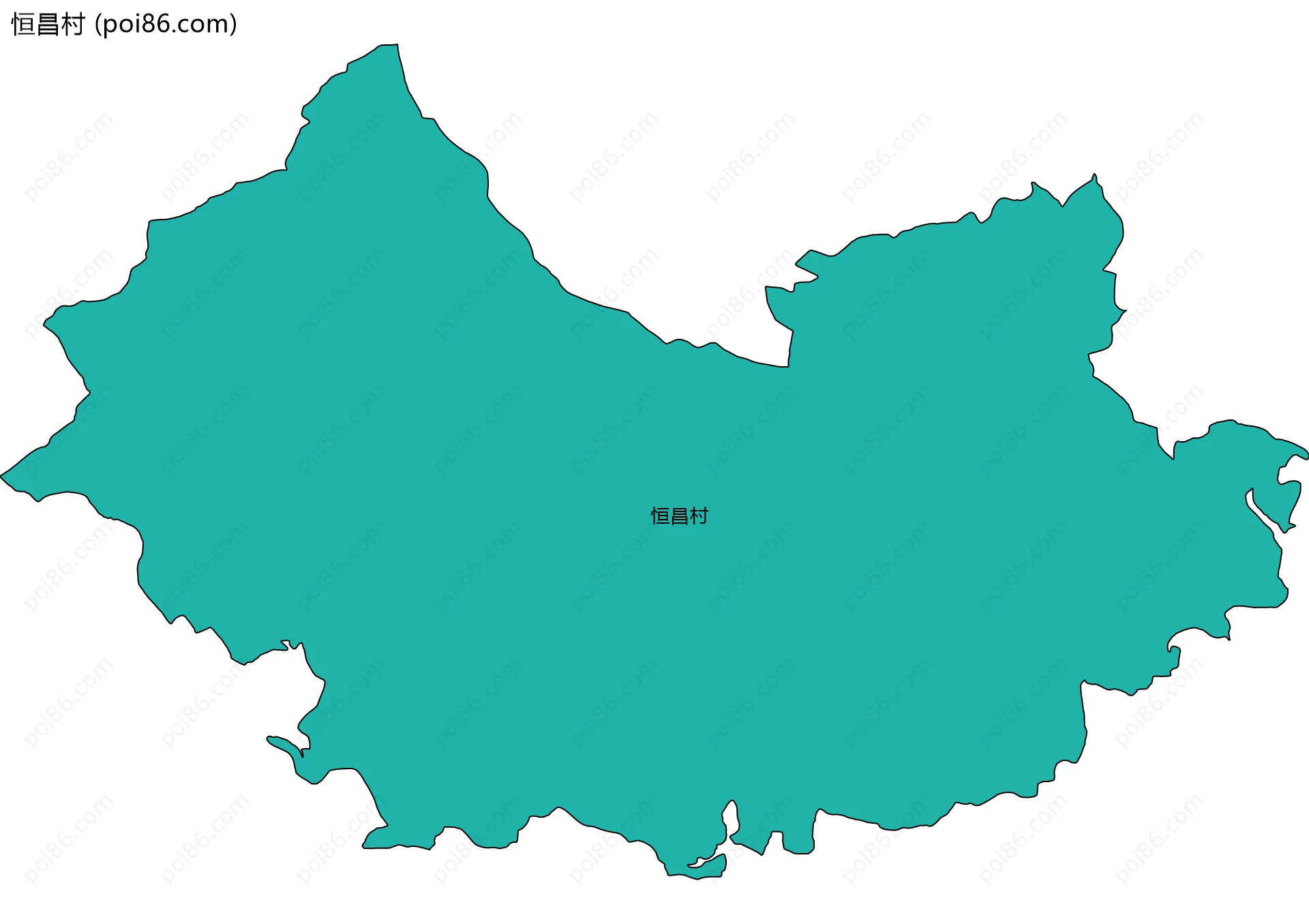 恒昌村边界地图