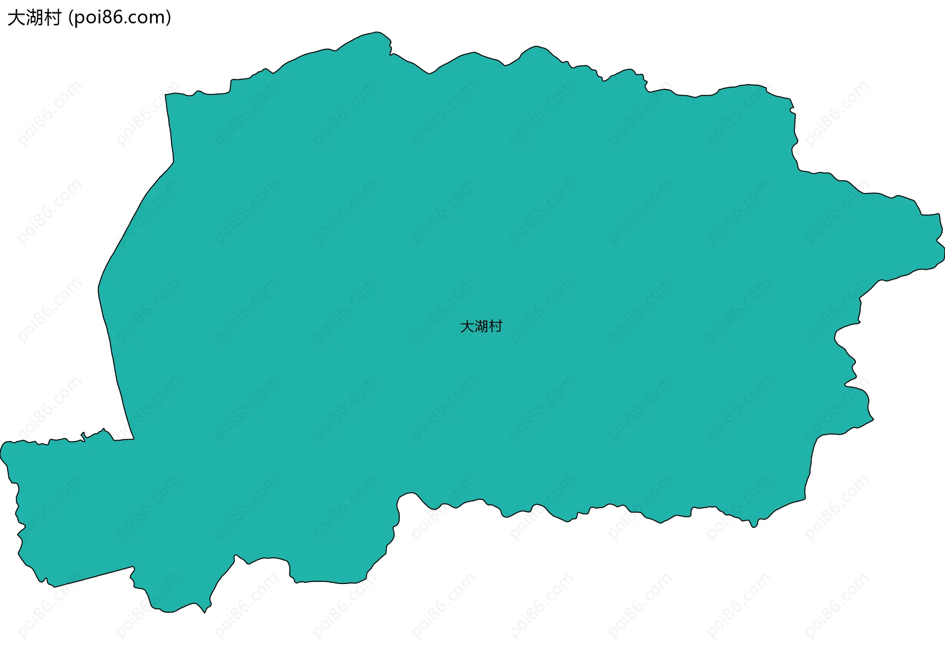 大湖村边界地图