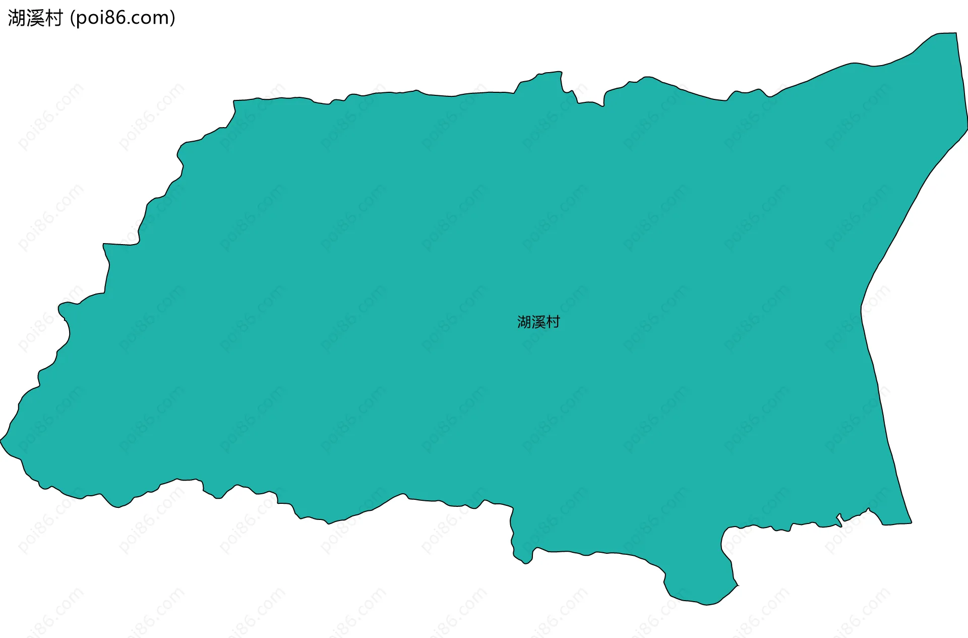 湖溪村边界地图