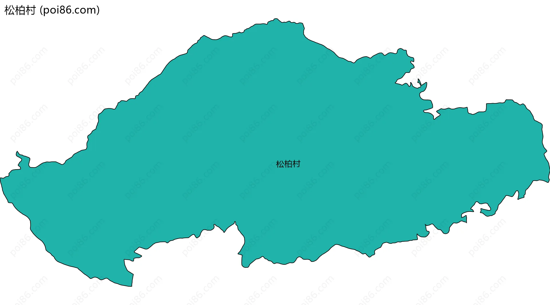 松柏村边界地图