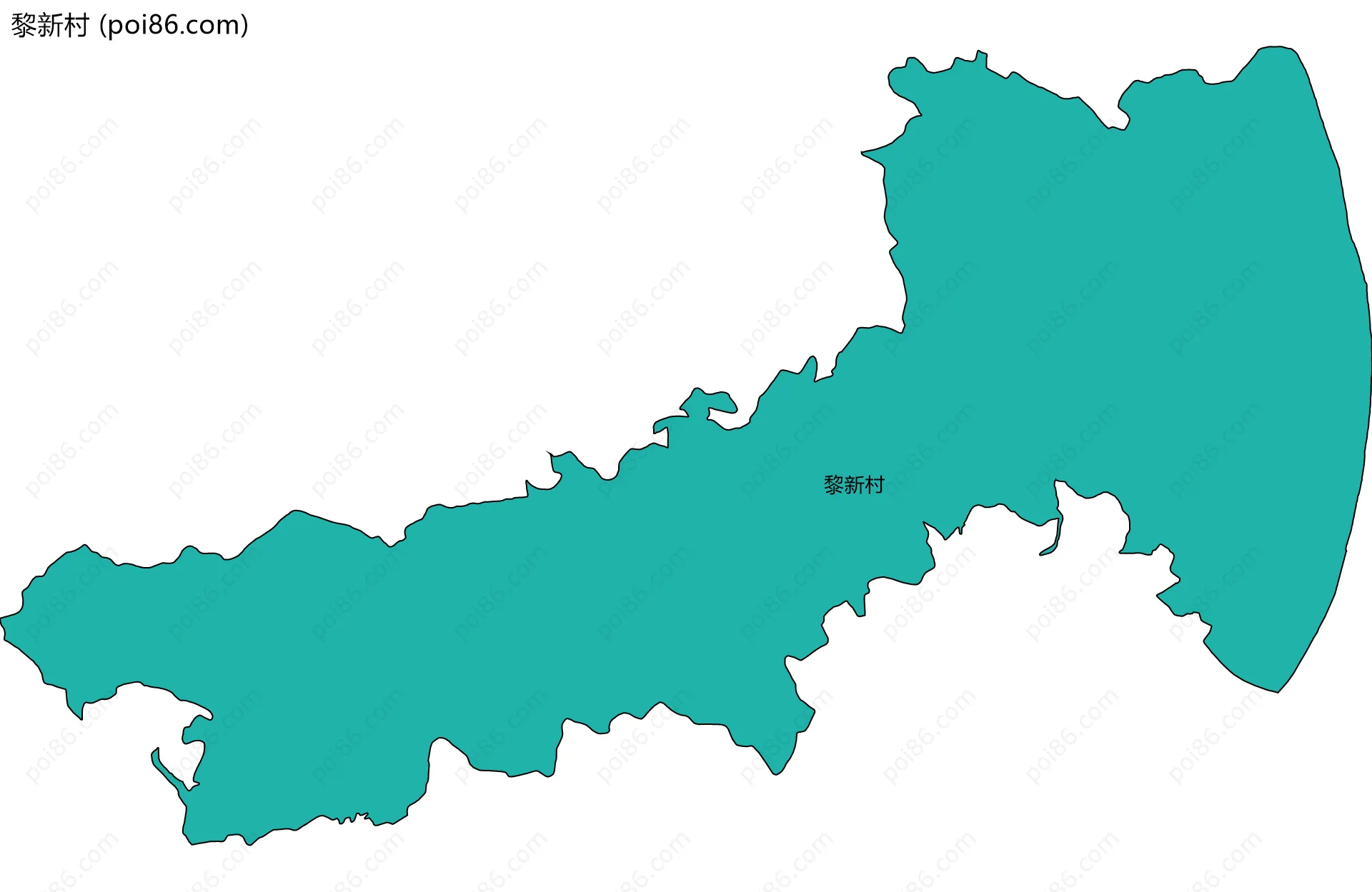 黎新村边界地图