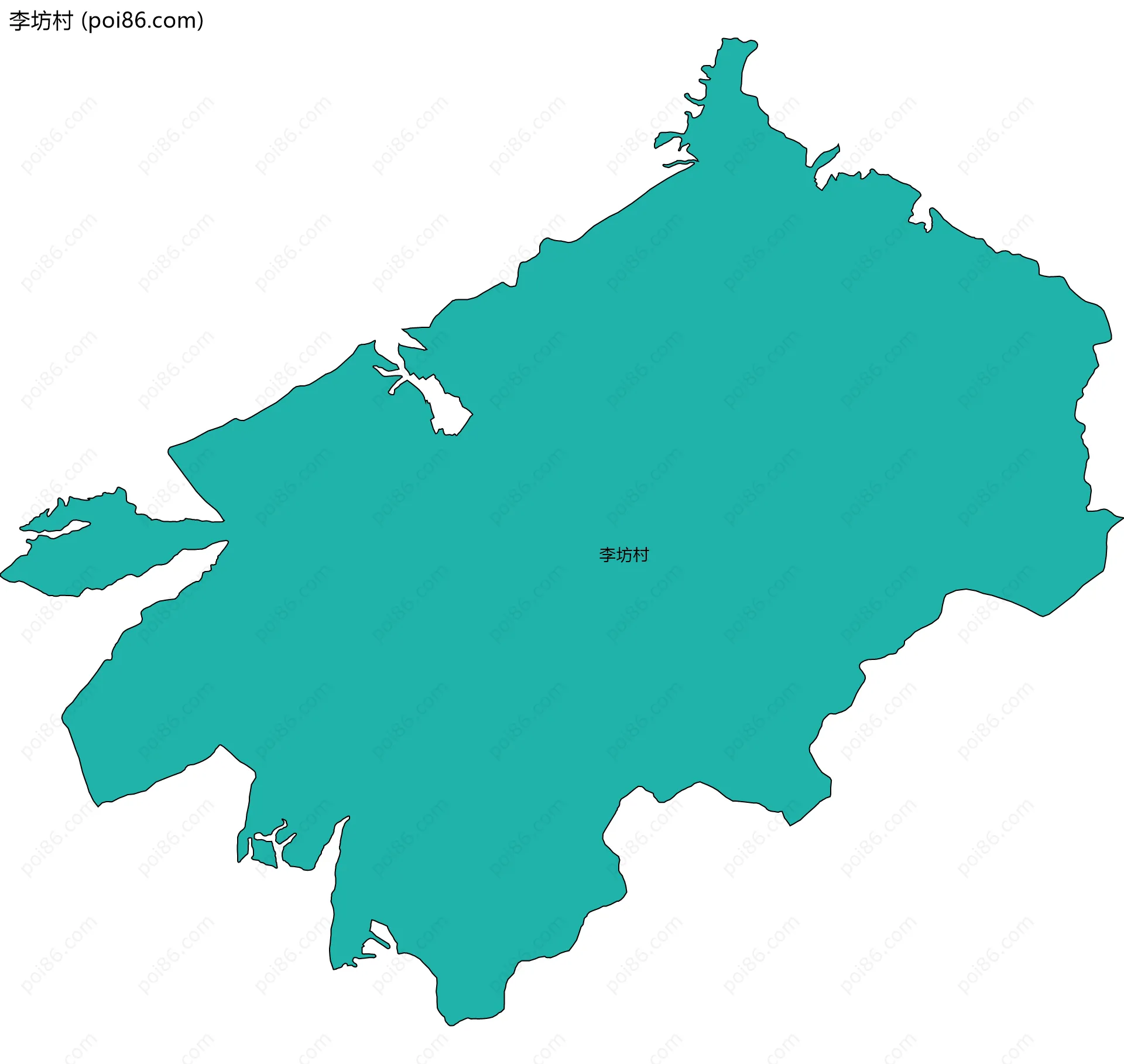 李坊村边界地图
