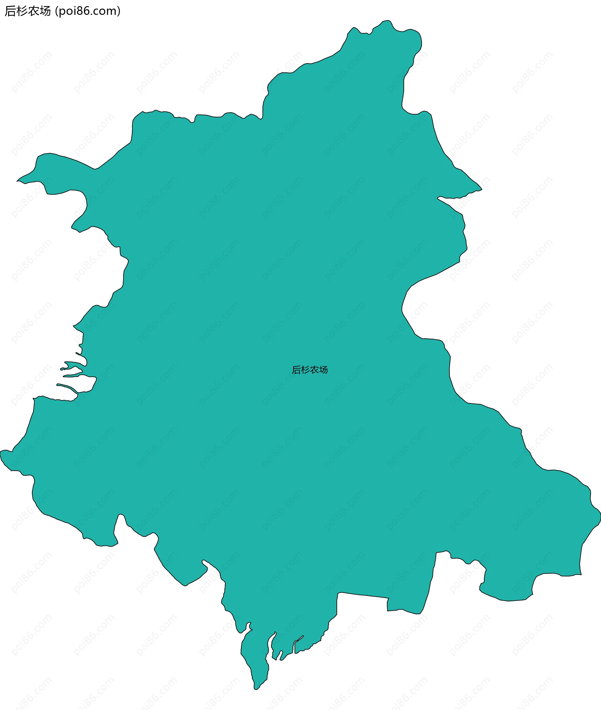 后杉农场边界地图