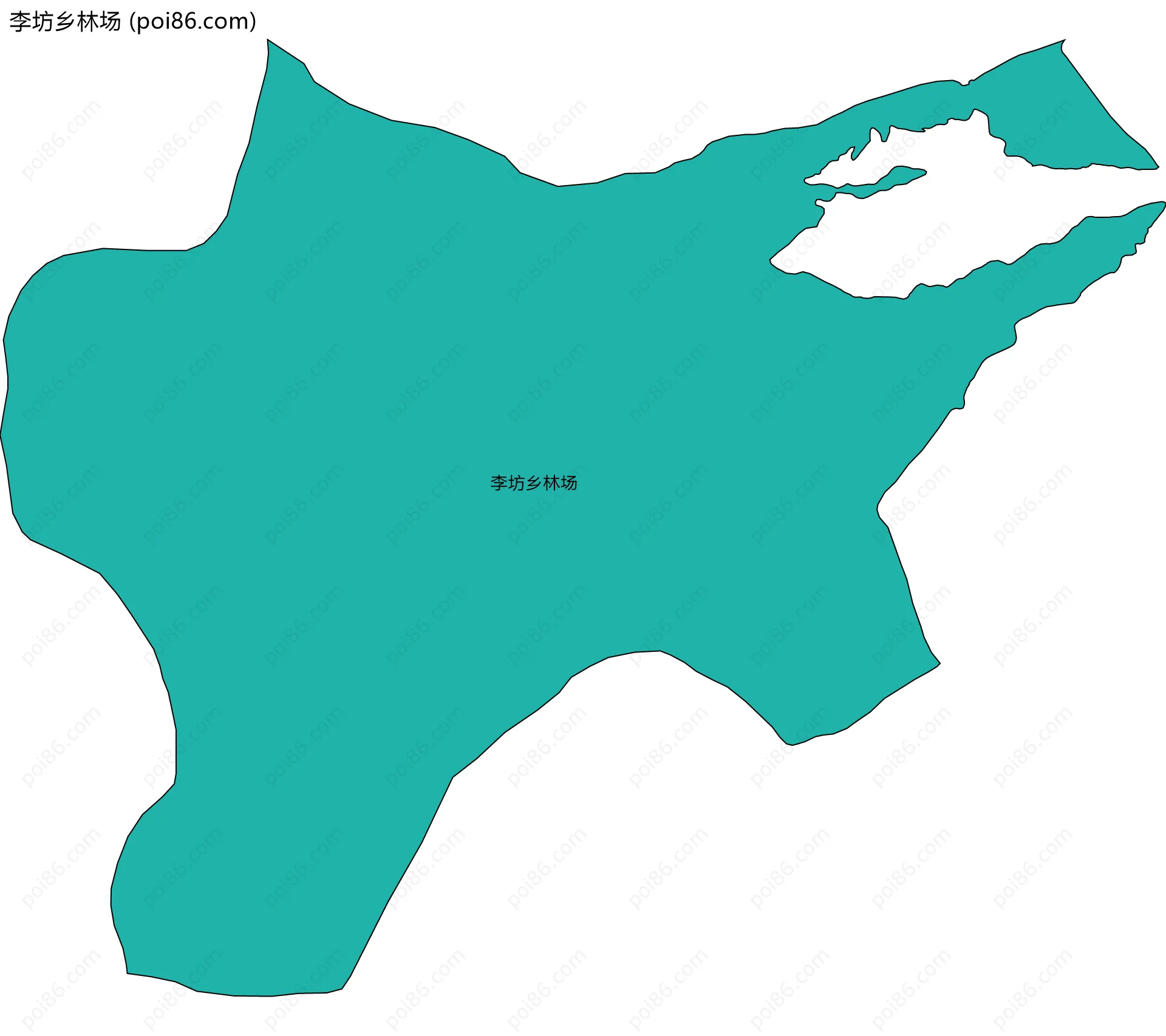 李坊乡林场边界地图