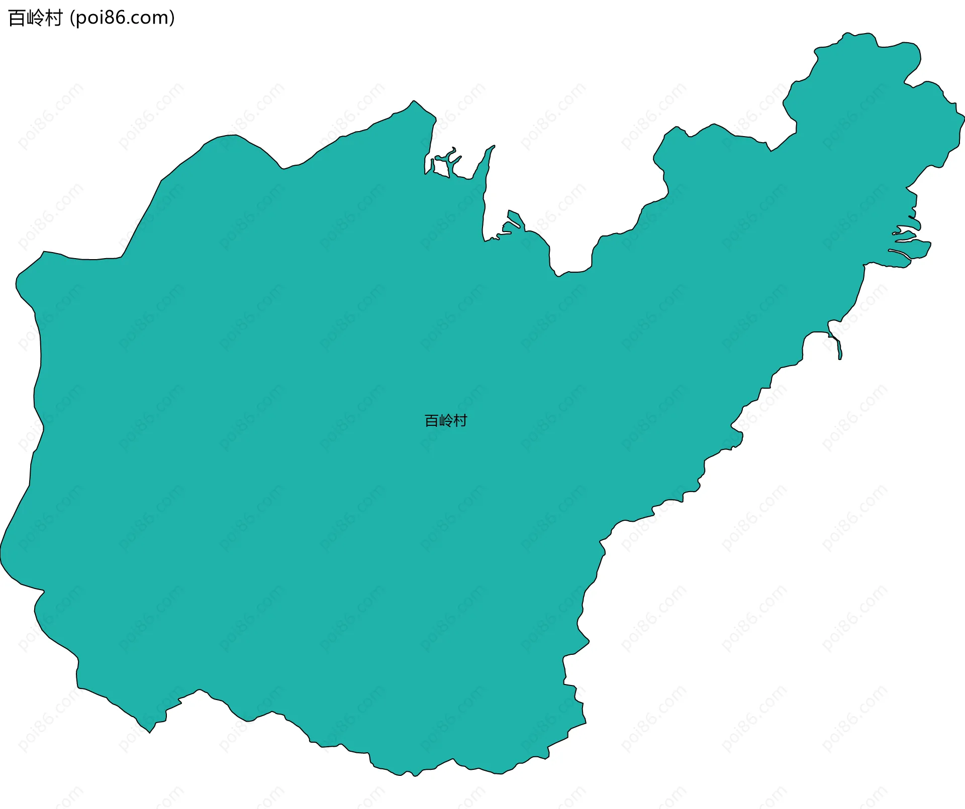 百岭村边界地图