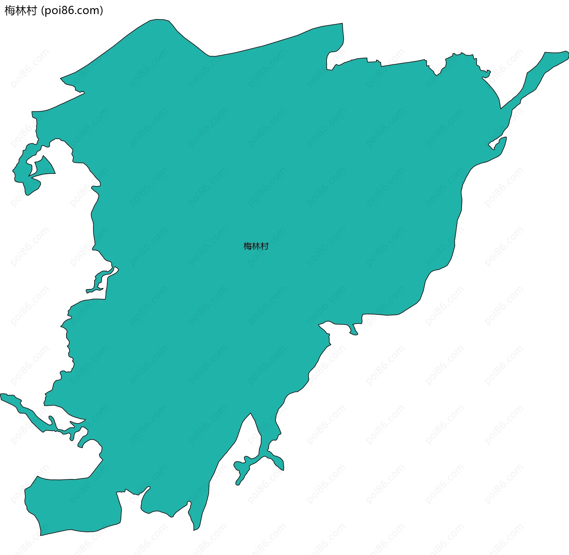 梅林村边界地图