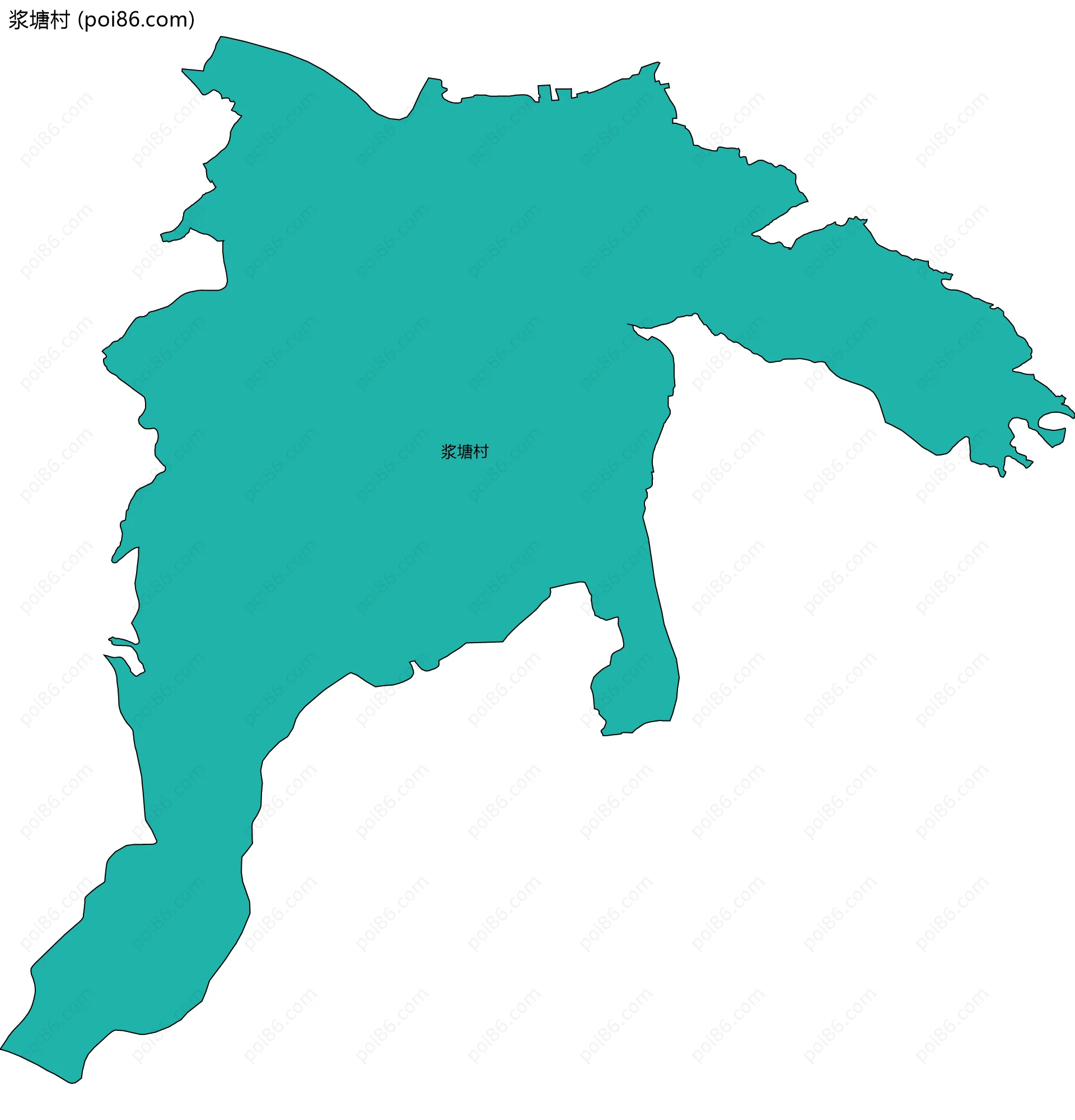 浆塘村边界地图