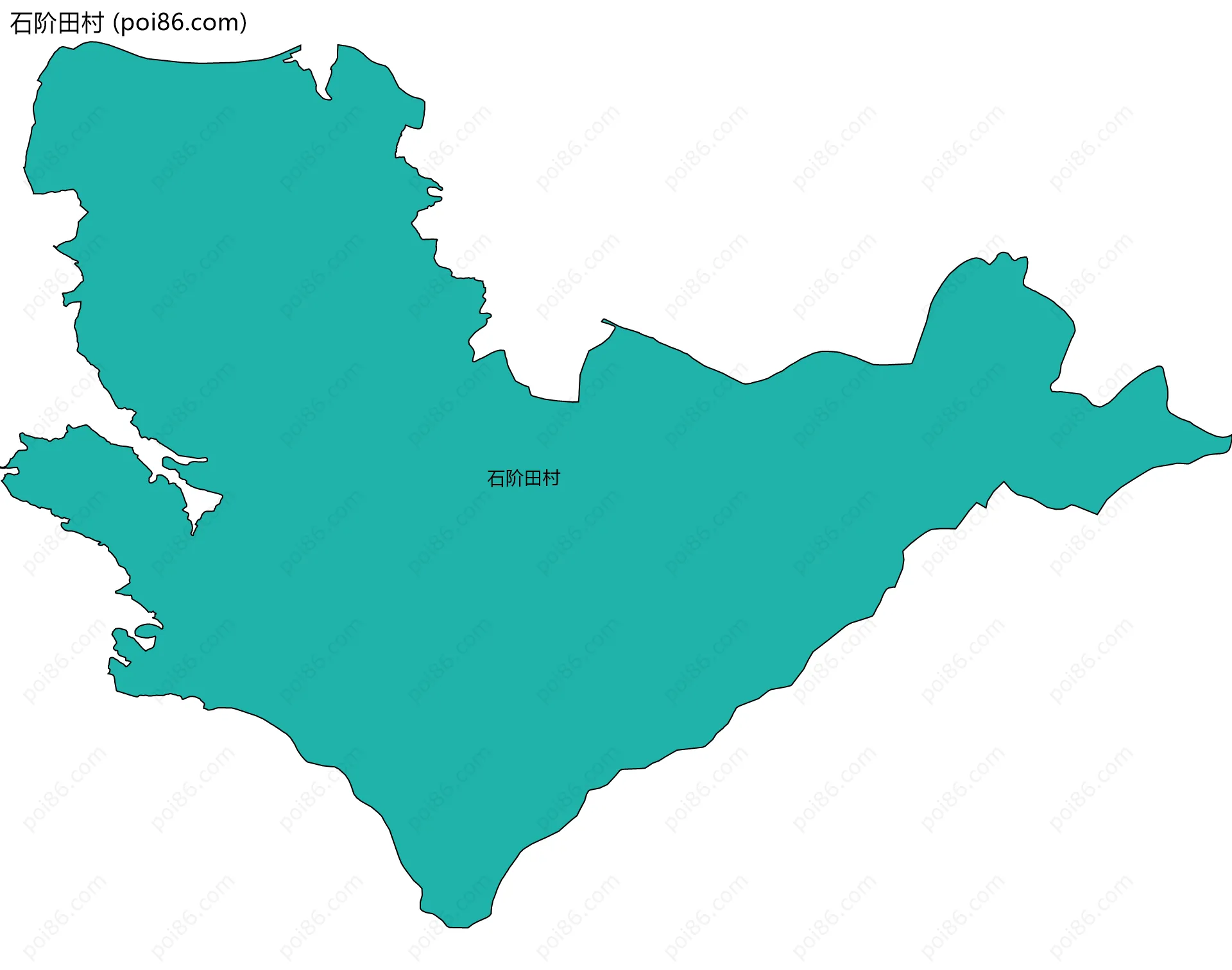 石阶田村边界地图