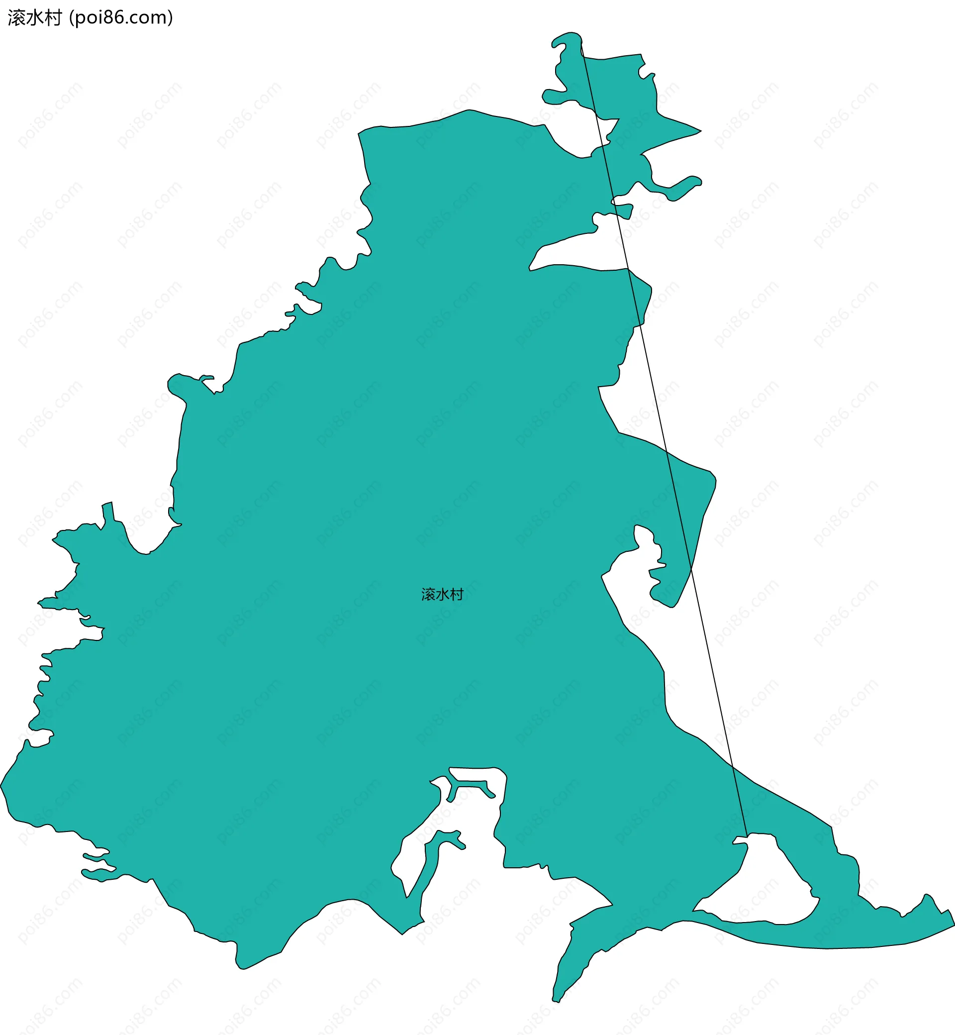 滚水村边界地图