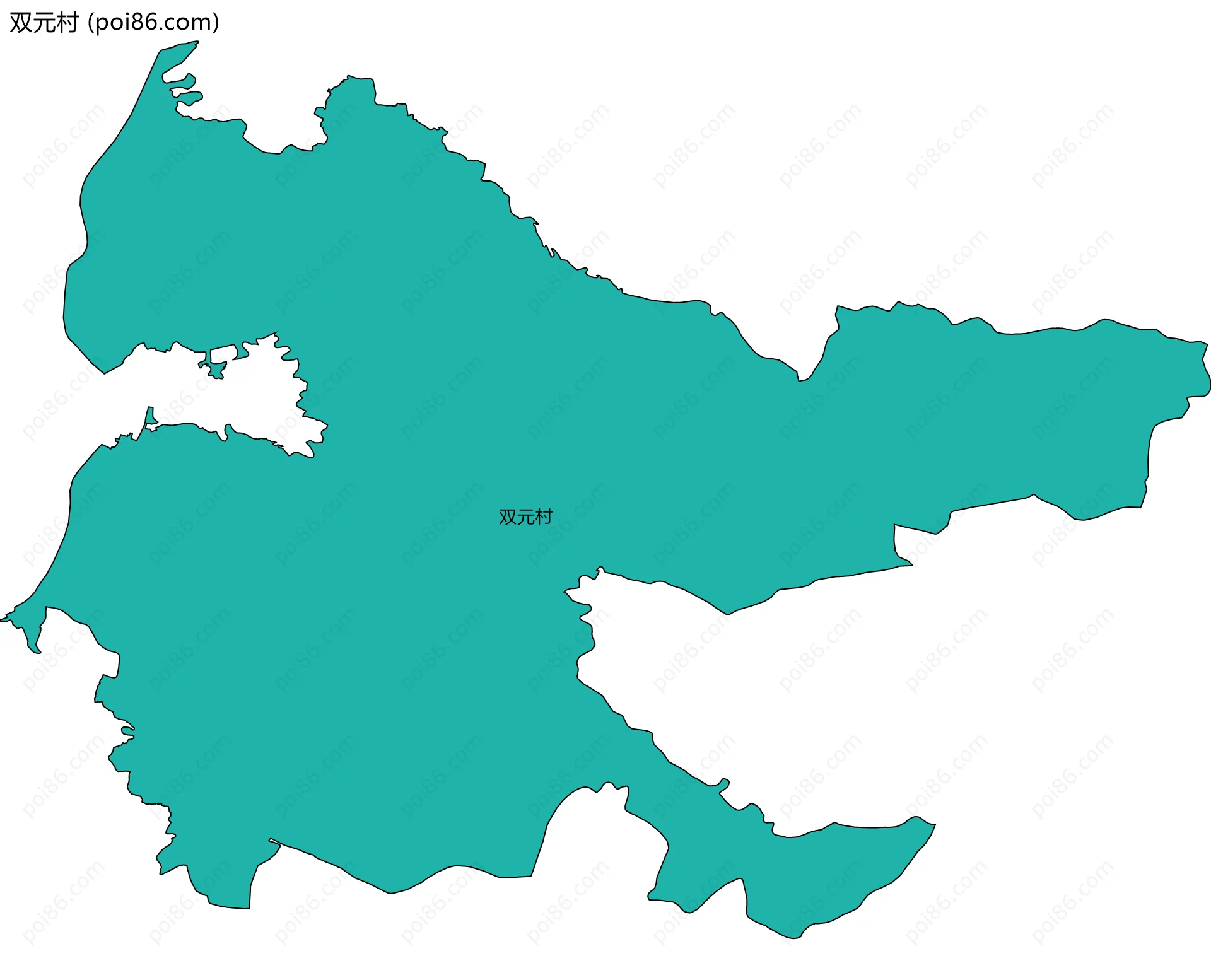 双元村边界地图