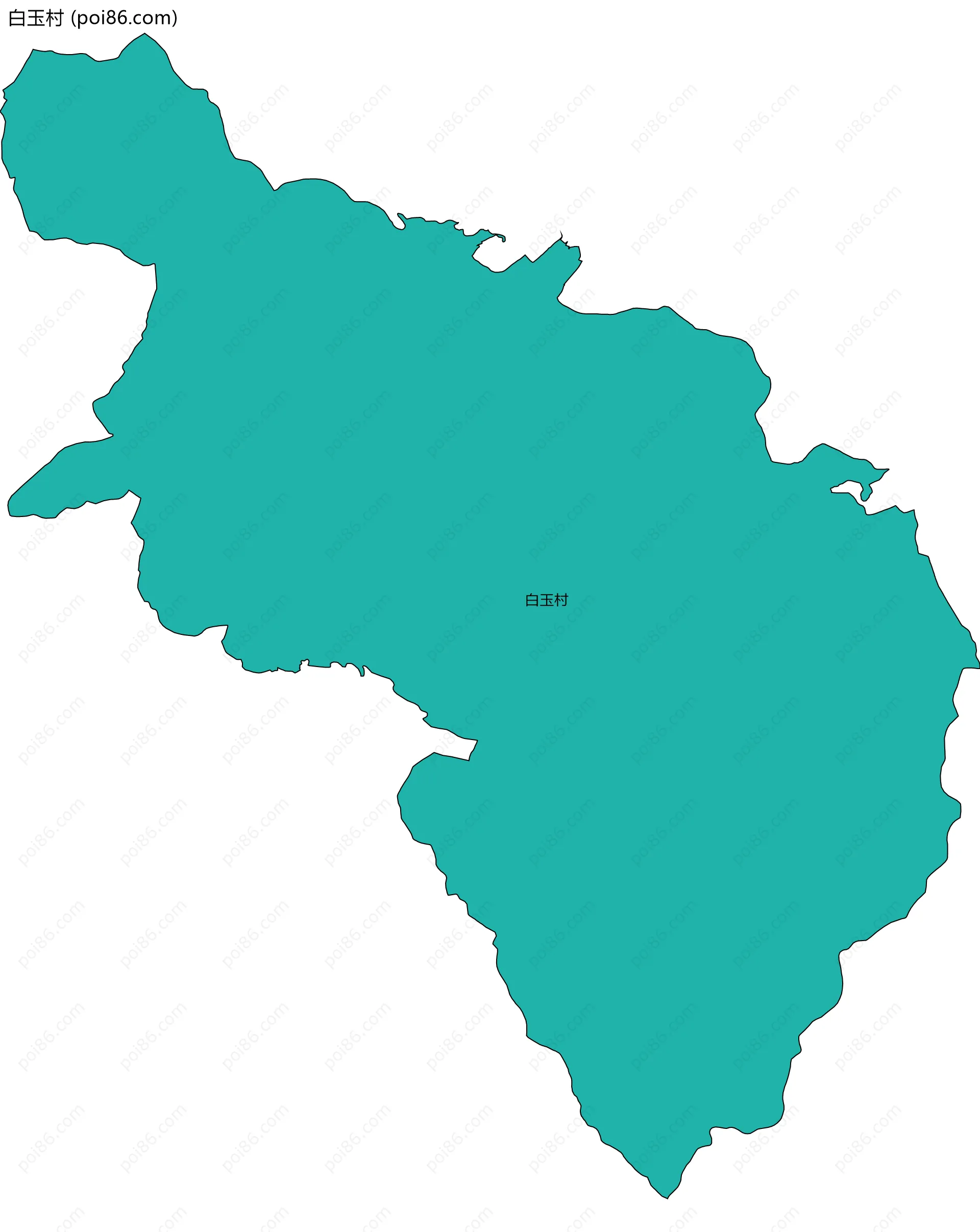 白玉村边界地图