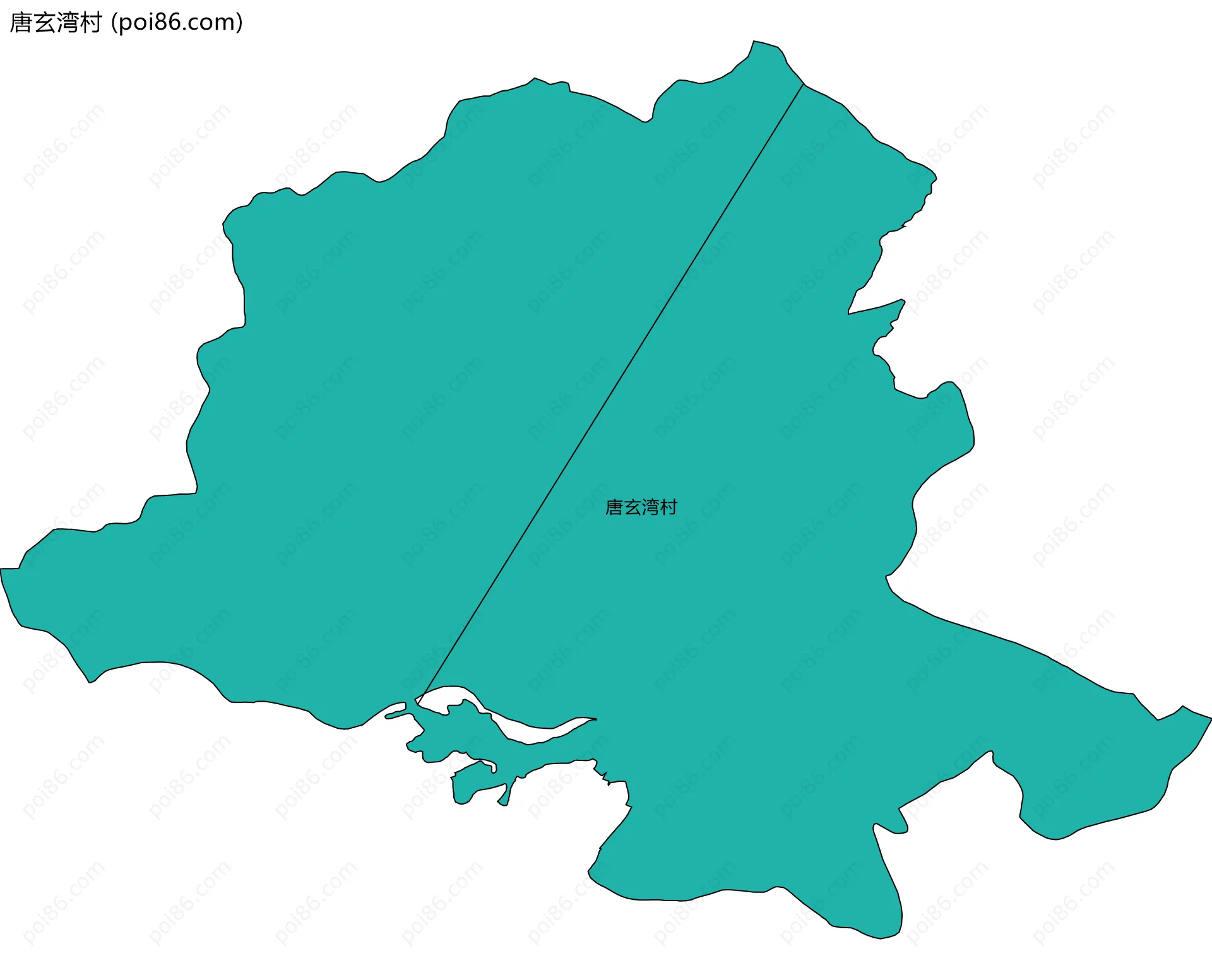 唐玄湾村边界地图