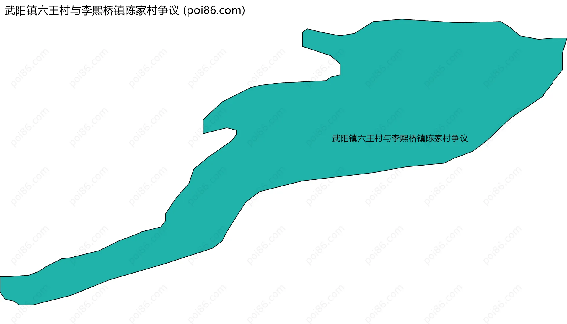 武阳镇六王村与李熙桥镇陈家村争议边界地图