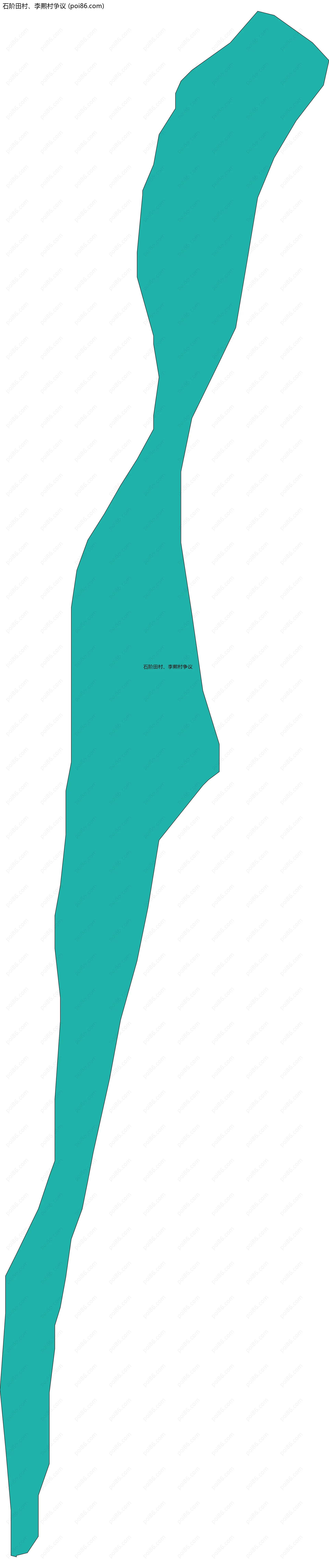 石阶田村、李熙村争议边界地图