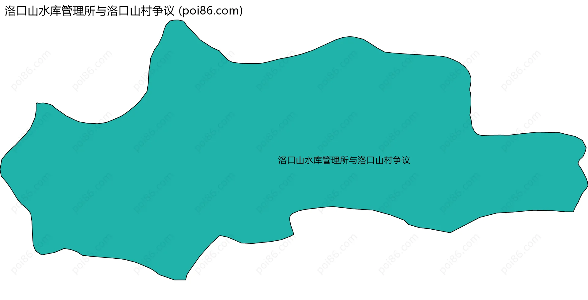 洛口山水库管理所与洛口山村争议边界地图