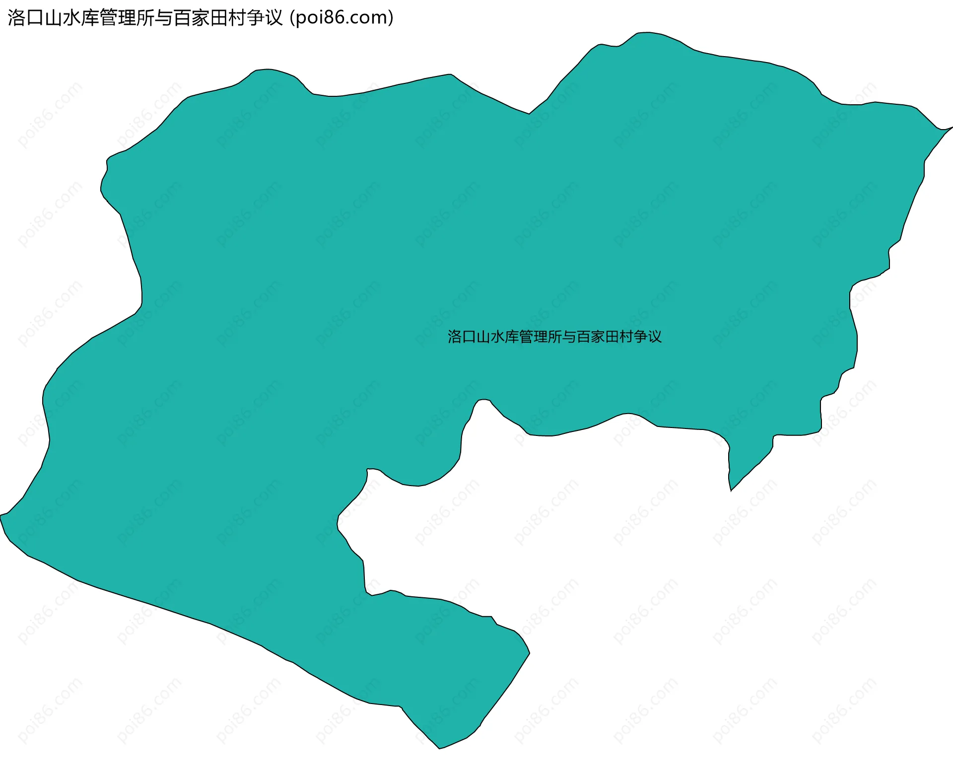洛口山水库管理所与百家田村争议边界地图