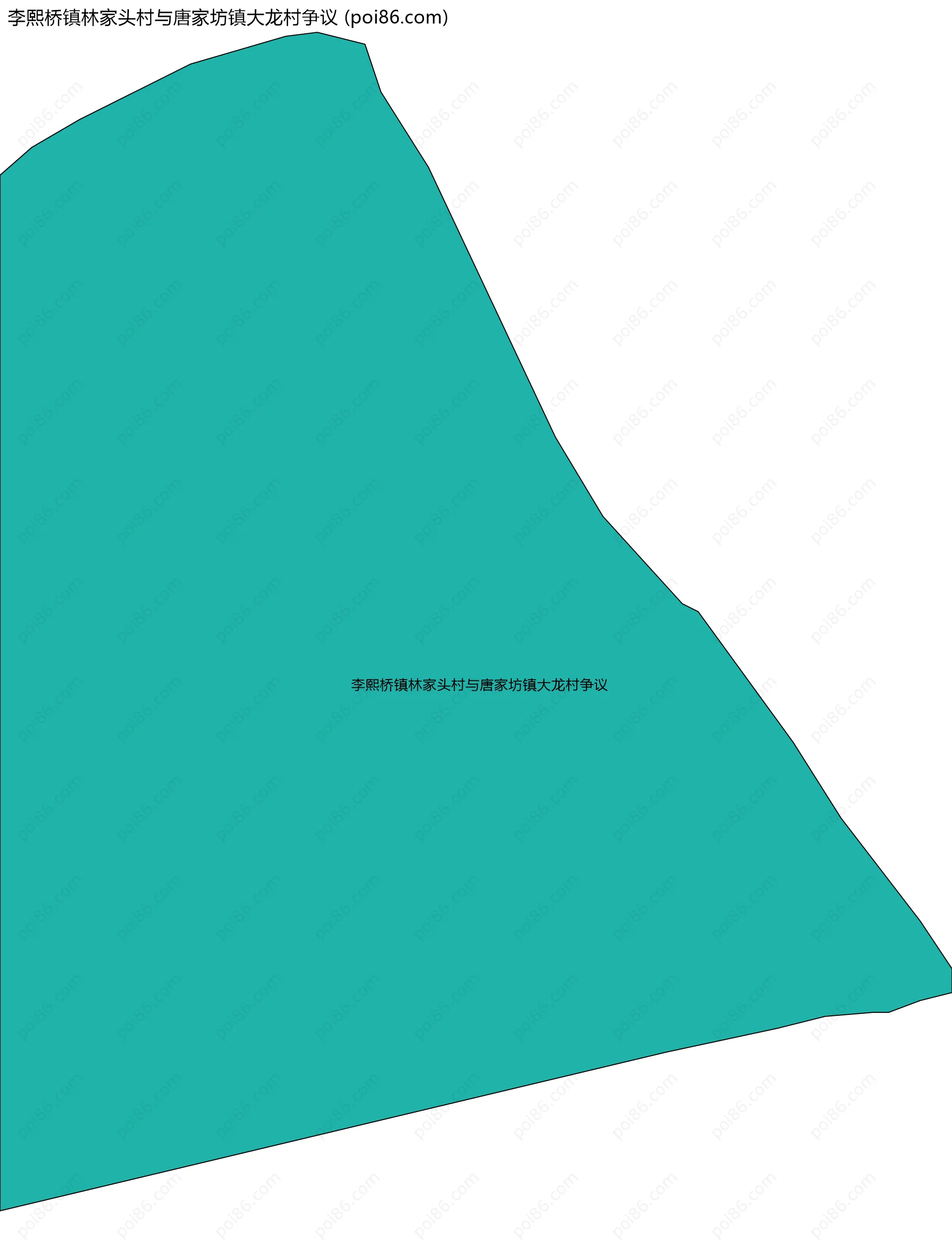 李熙桥镇林家头村与唐家坊镇大龙村争议边界地图