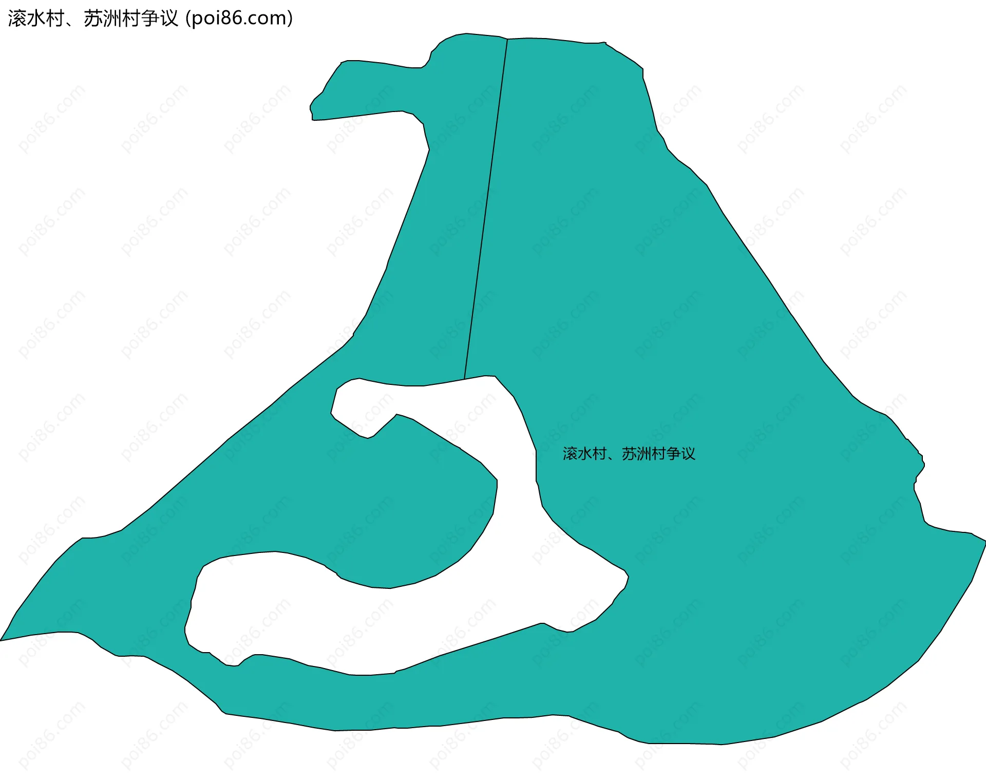 滚水村、苏洲村争议边界地图