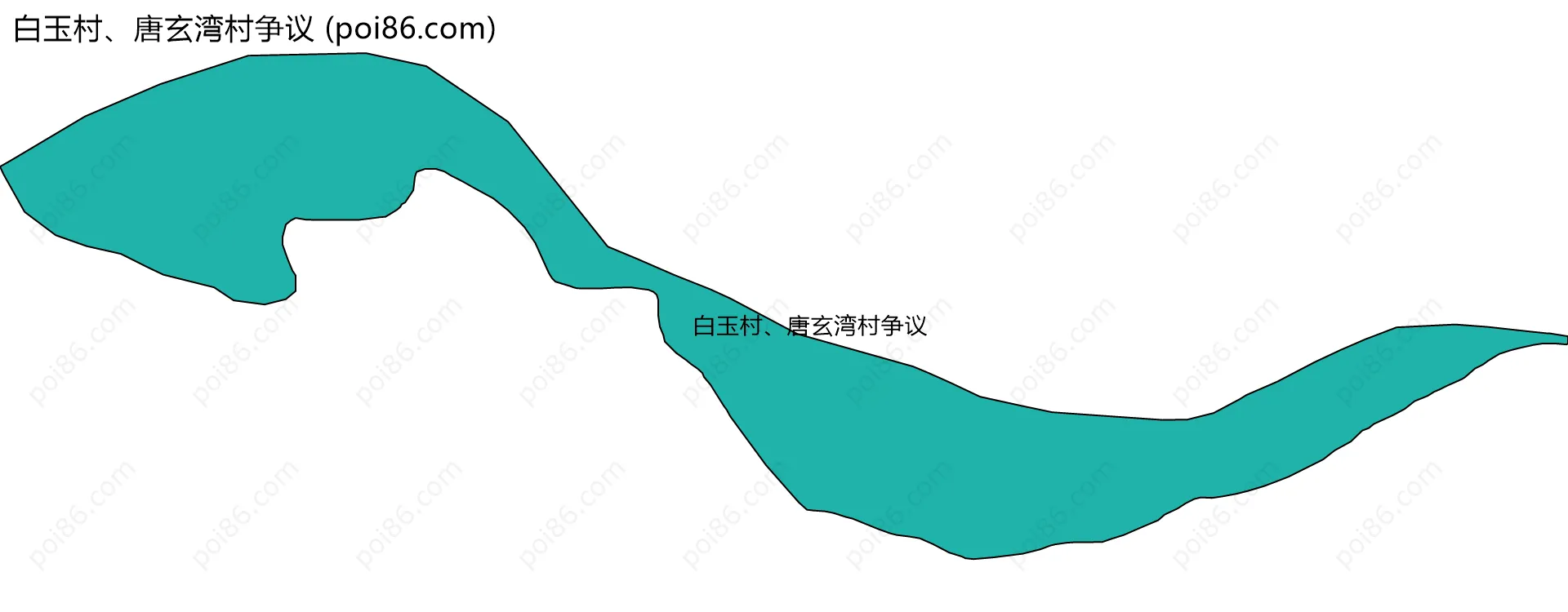 白玉村、唐玄湾村争议边界地图