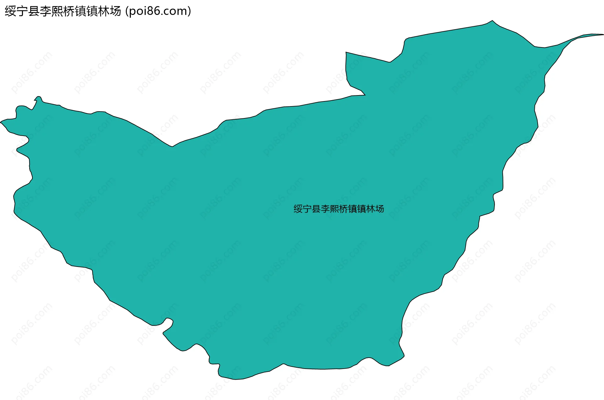 绥宁县李熙桥镇镇林场边界地图