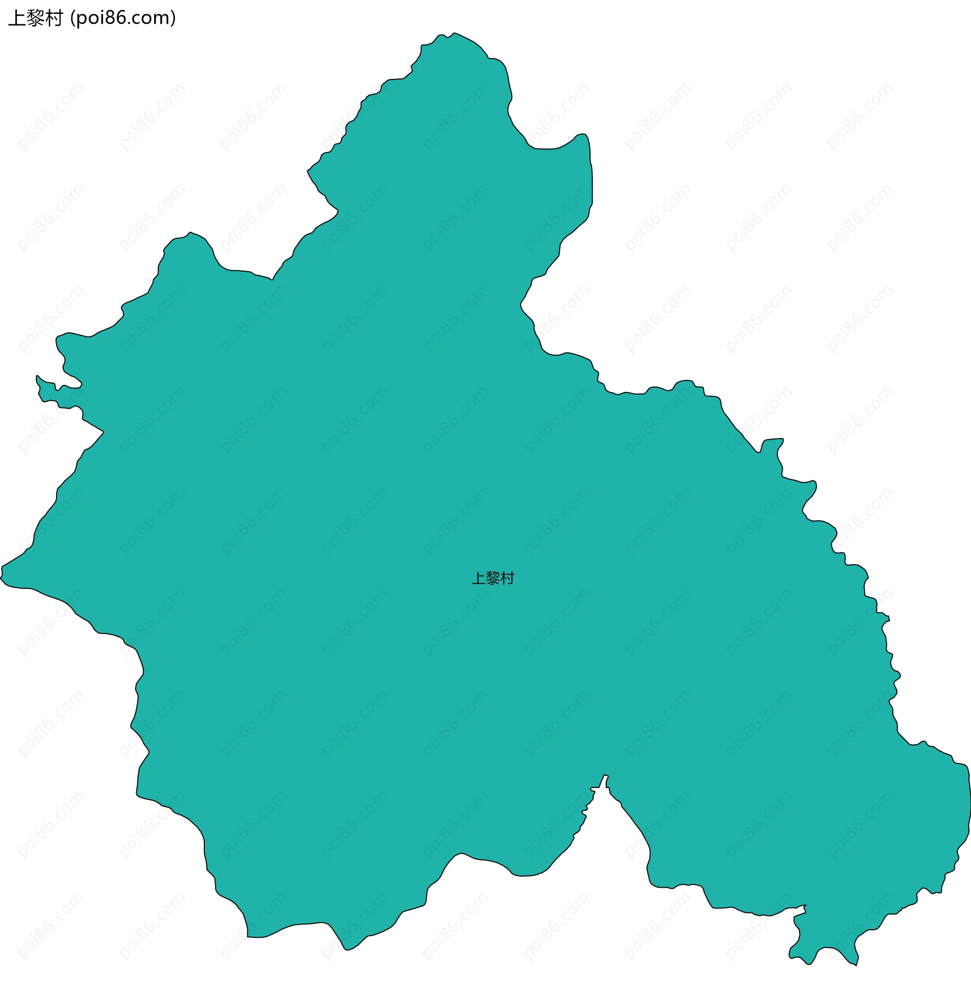 上黎村边界地图