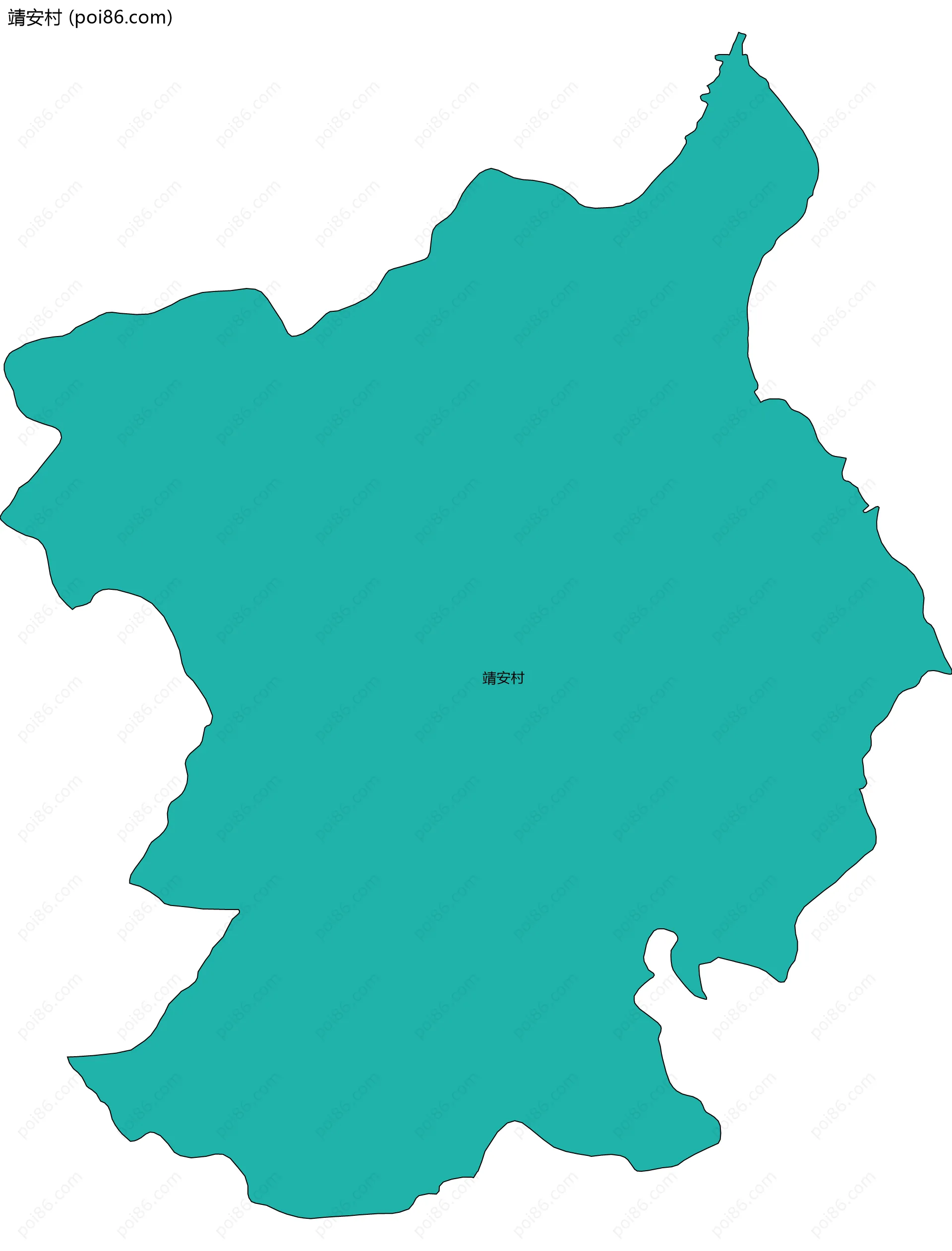 靖安村边界地图